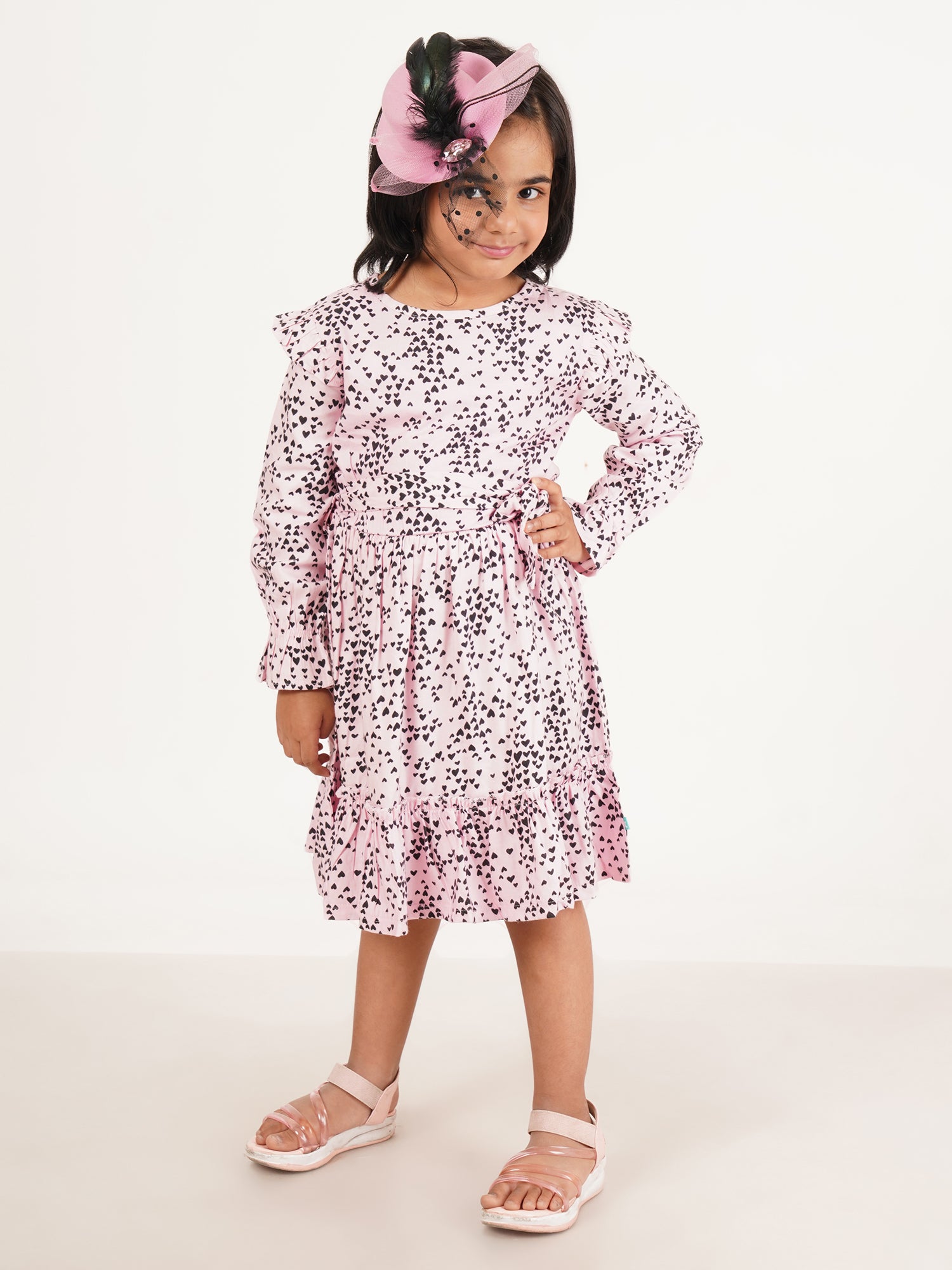 Young Girls All Over Printed Dress