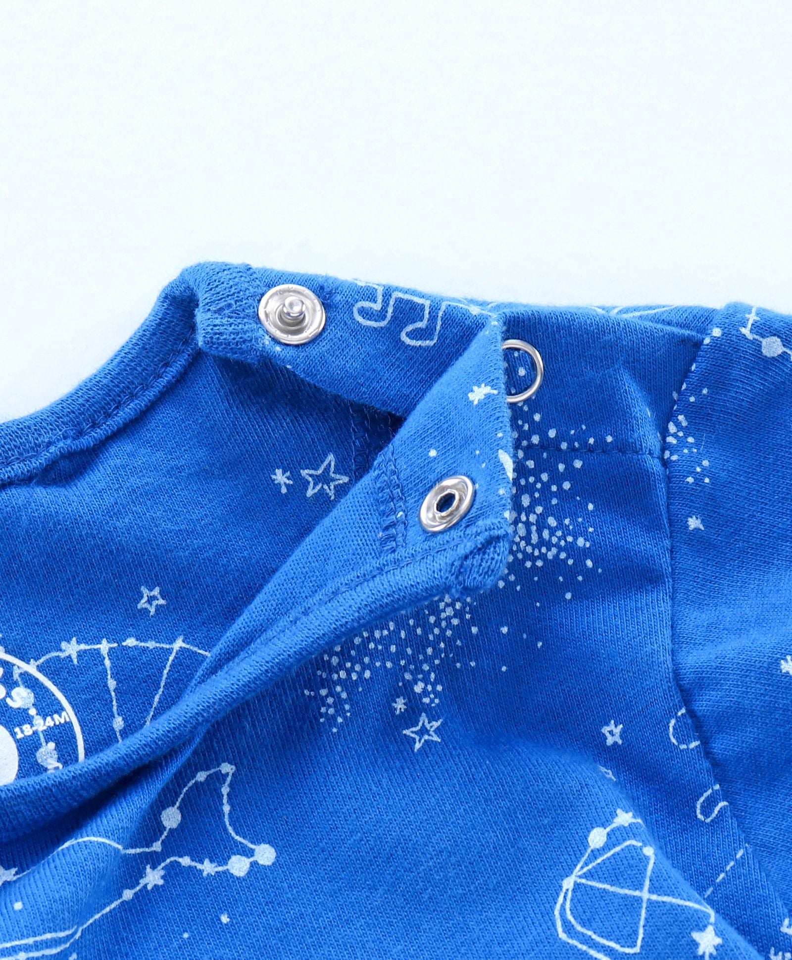 Full Sleeve Constellation Print Tee - Blue