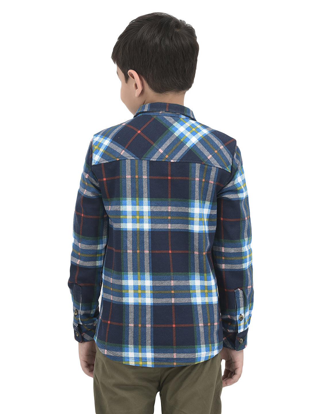 Boys Full Sleeve Cotton Bio washed Soft Shirt - Navy