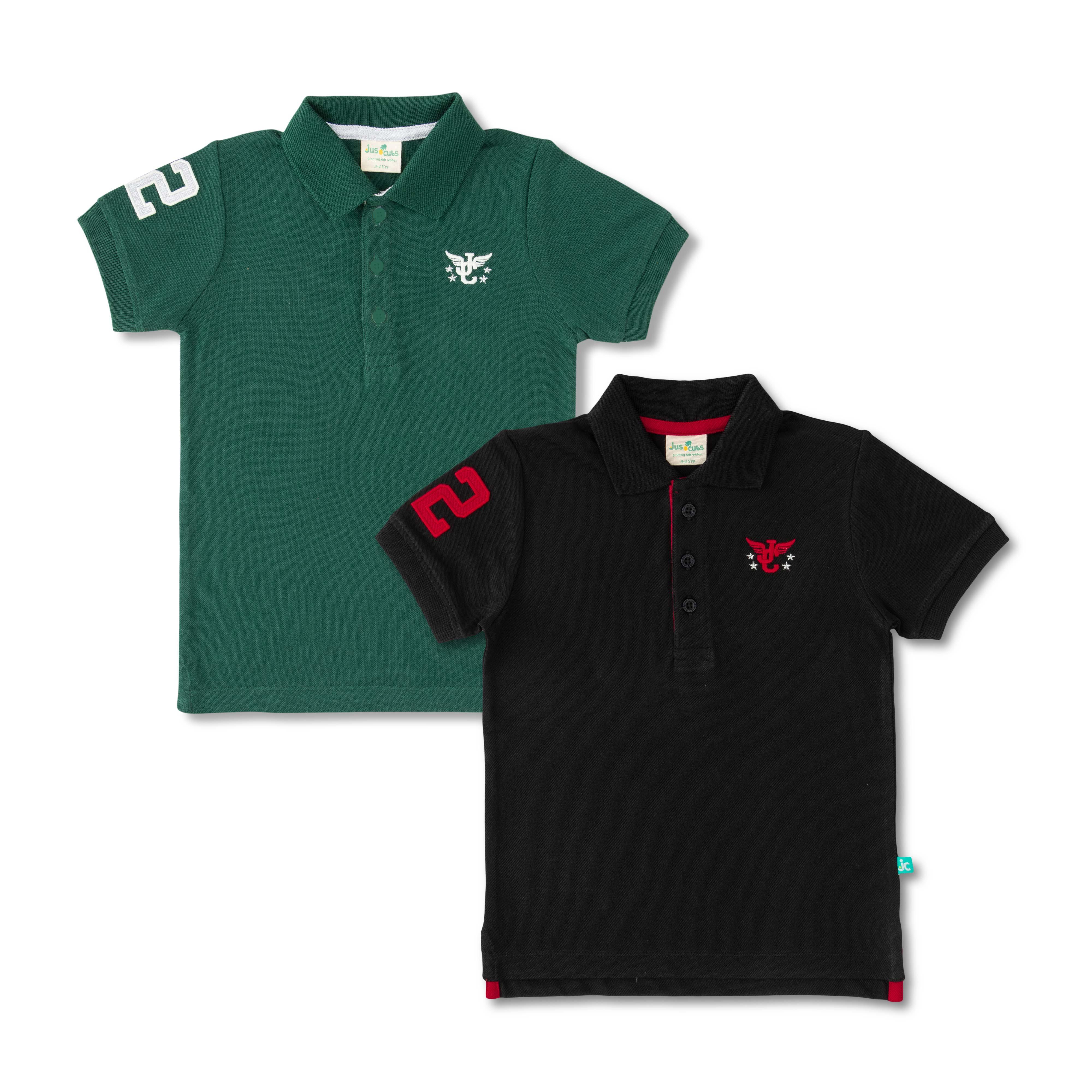 Young Boys Solid Polo T Shirt Combo Pack - Juscubs