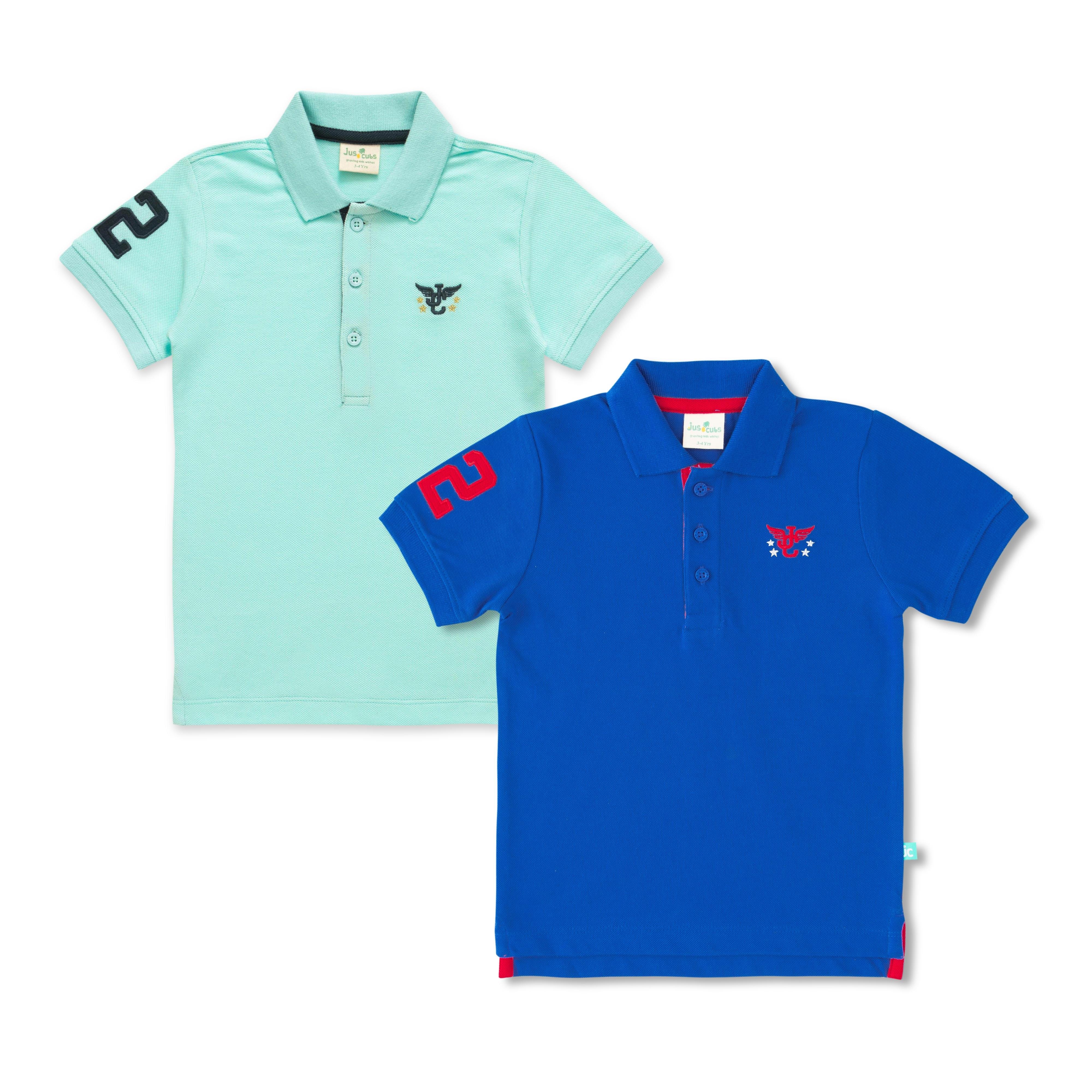 Young Boys Solid Polo T Shirt Combo Pack - Juscubs