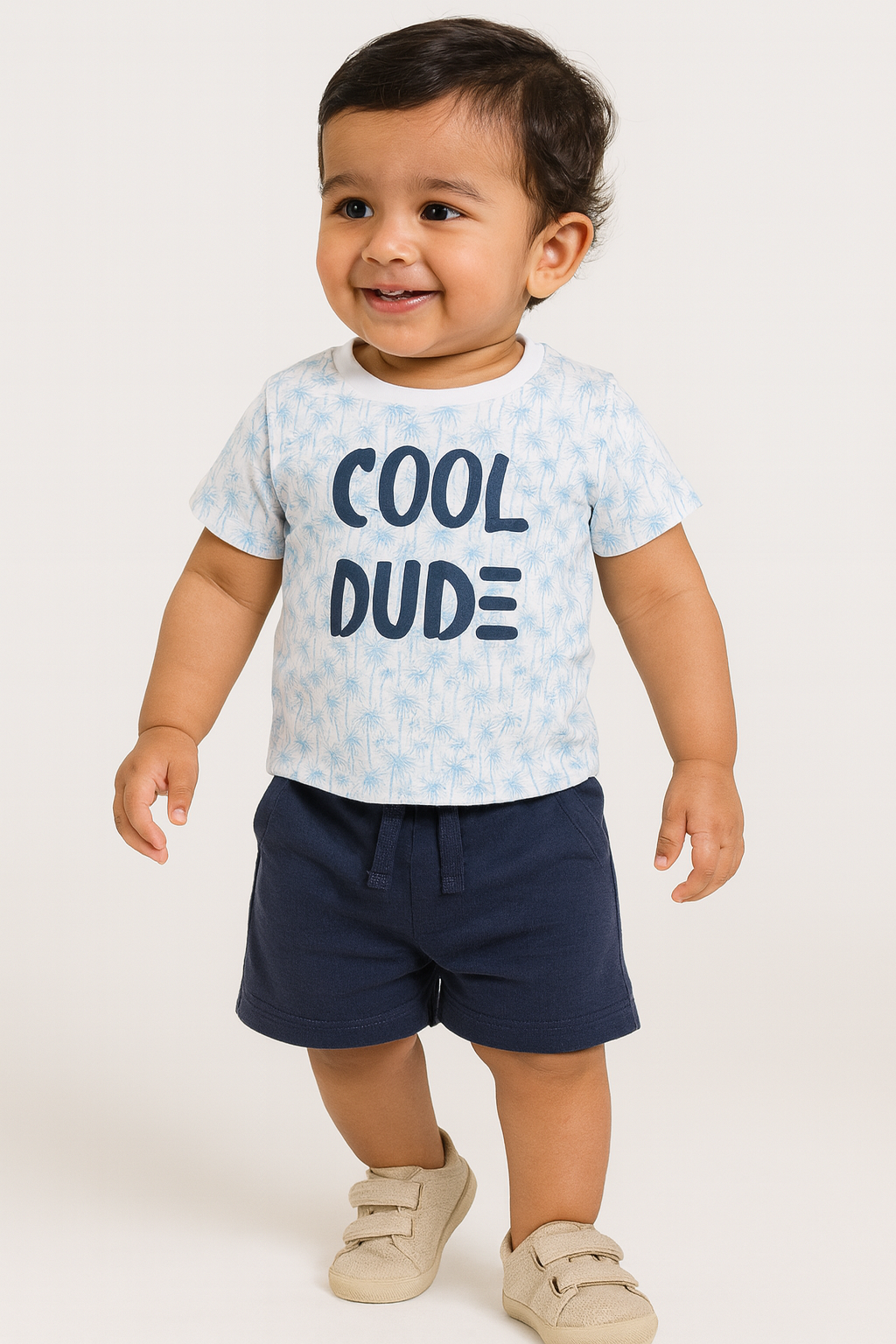 Baby Boys' Cool Dude T-Shirt & Shorts Set – Tropical Summer Outfit