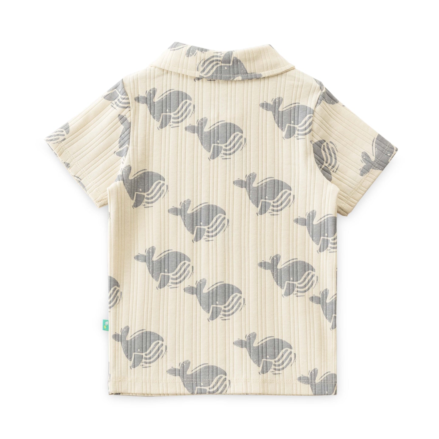 "Baby Boys Beige Fish Print Co-Ord Set – Cotton Half Sleeve T-Shirt & Shorts"