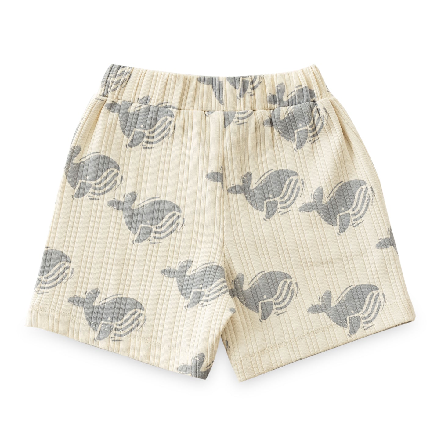 "Baby Boys Beige Fish Print Co-Ord Set – Cotton Half Sleeve T-Shirt & Shorts"