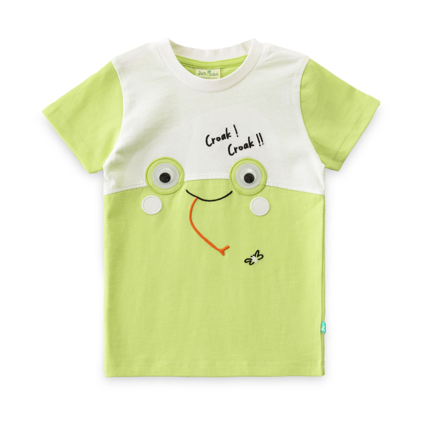 "Baby Boys Green Frog Print T-Shirt & Shorts Set with Googly Eyes – Cotton Co-Ord Set"
