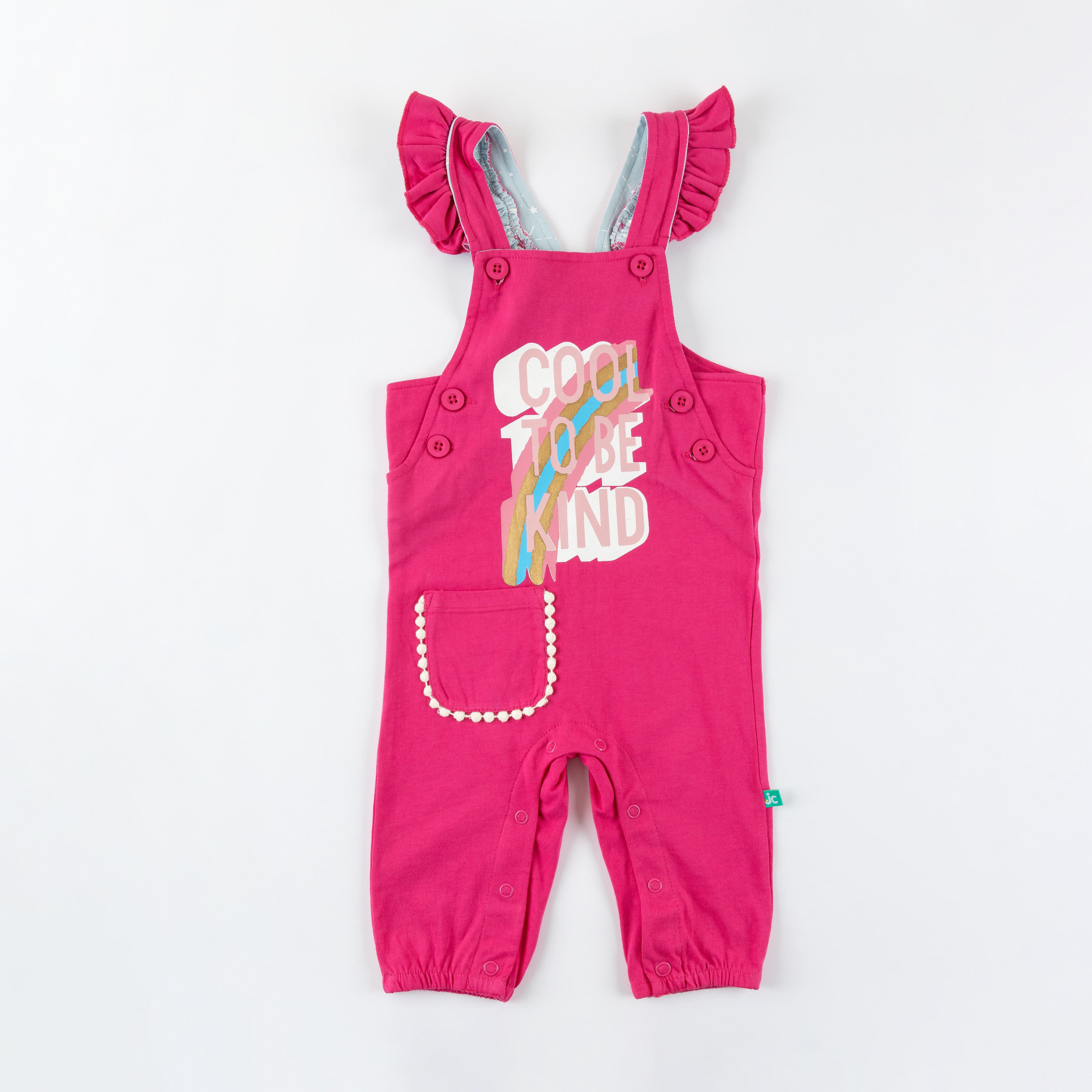 Girls Halfsleeve Printed Dungaree Sets