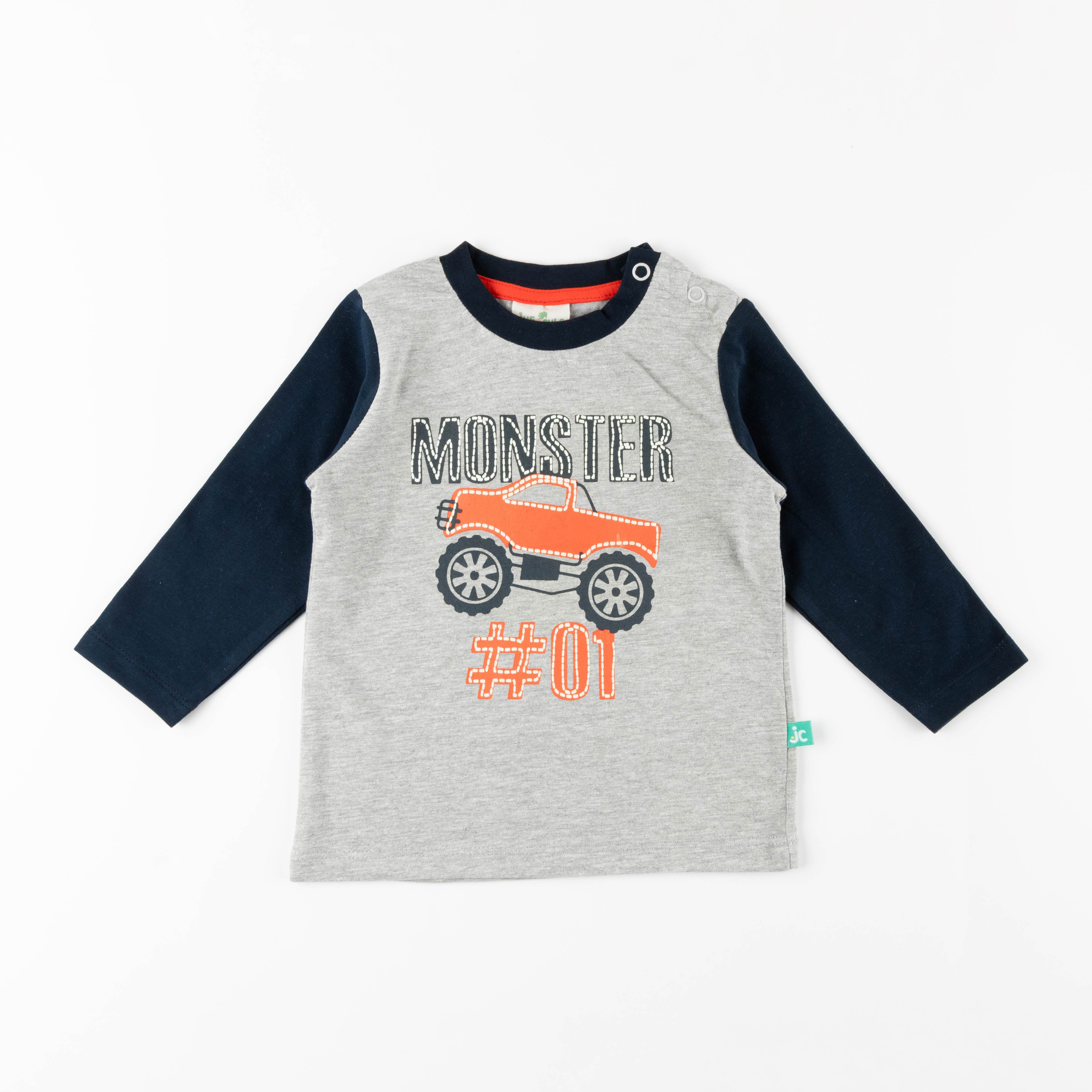 Boys Full Sleeve Car Printed T-Shirt