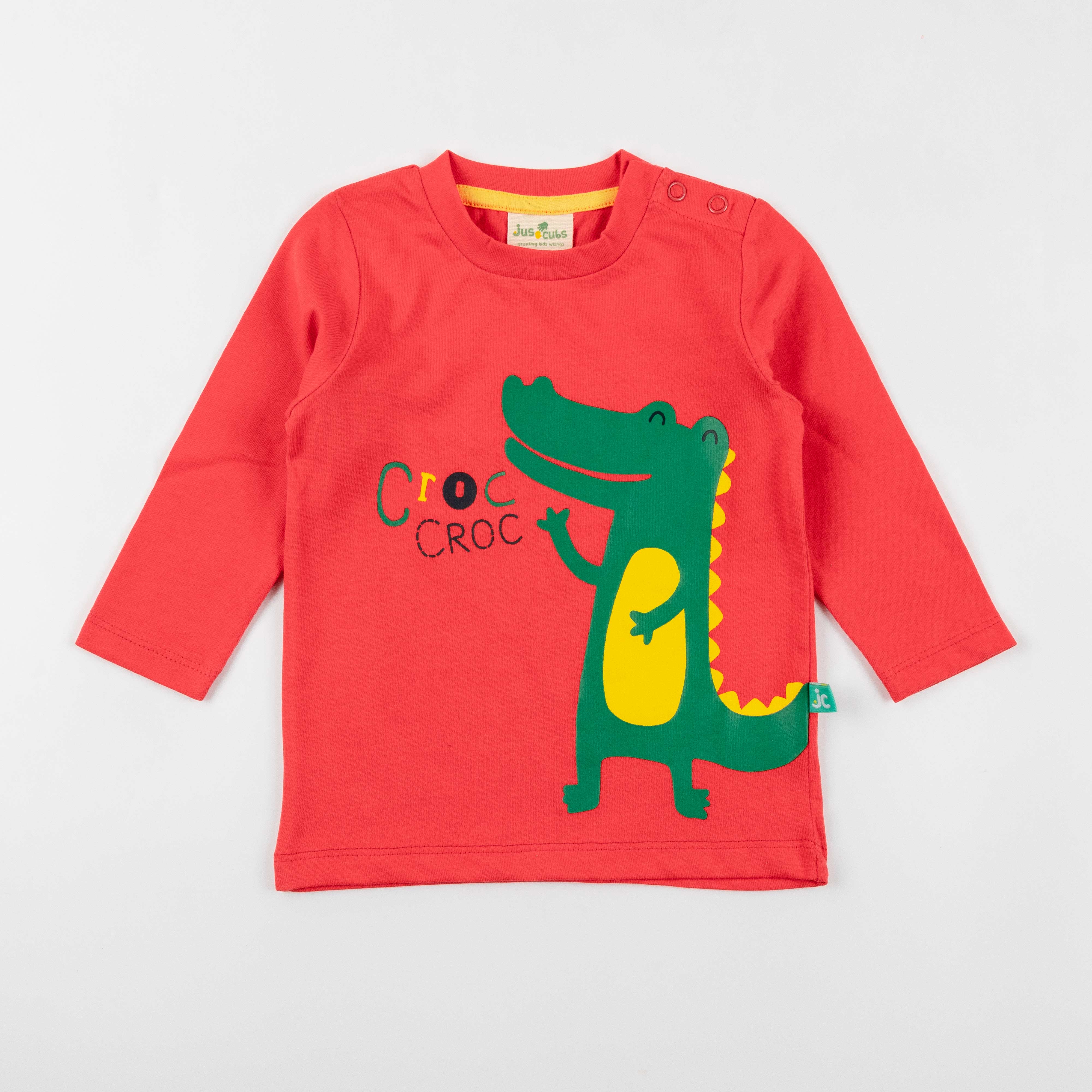 Baby Boys Full Sleeve crocodile Printed T-Shirt