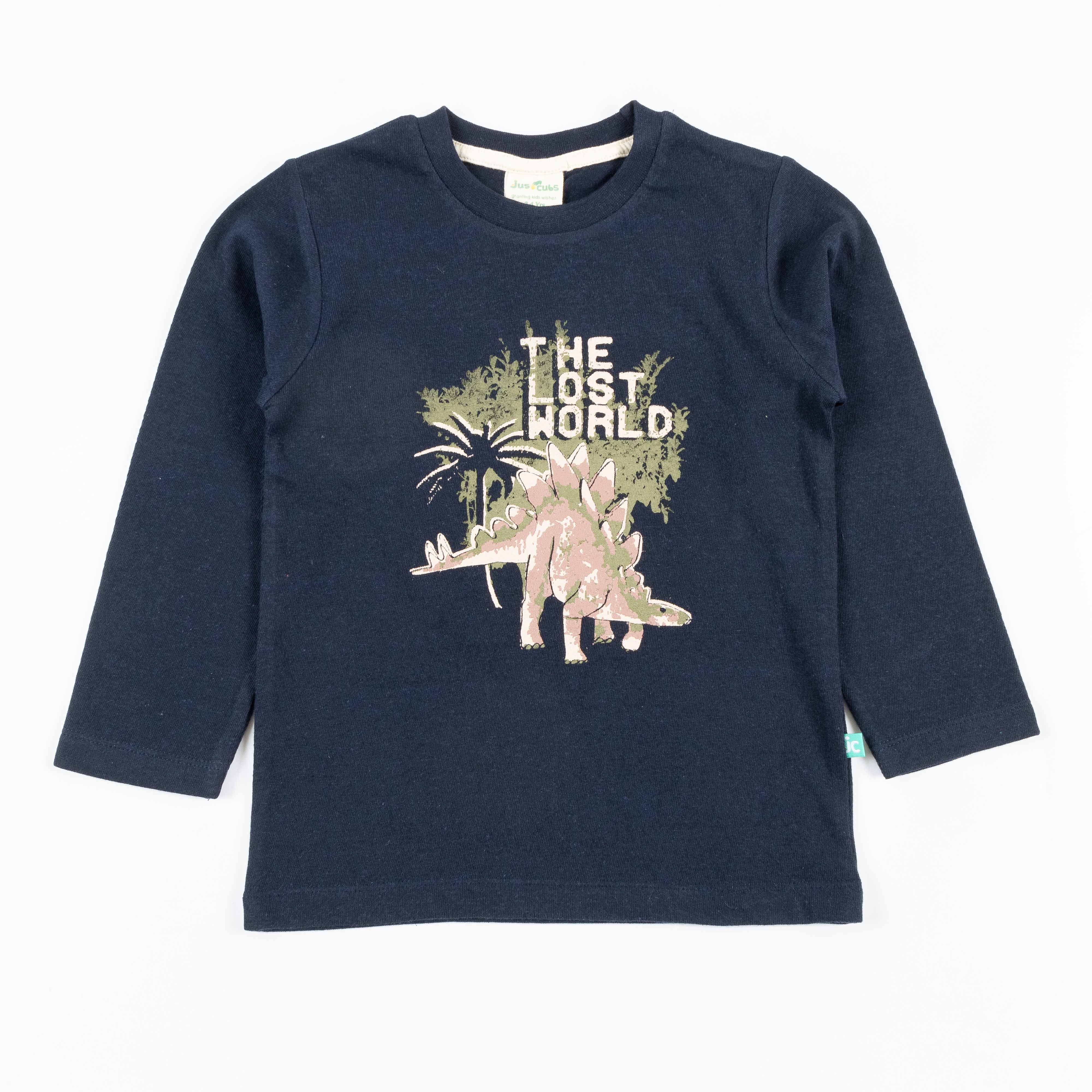 Young Boys Full Sleeve Animals Printed T-Shirt
