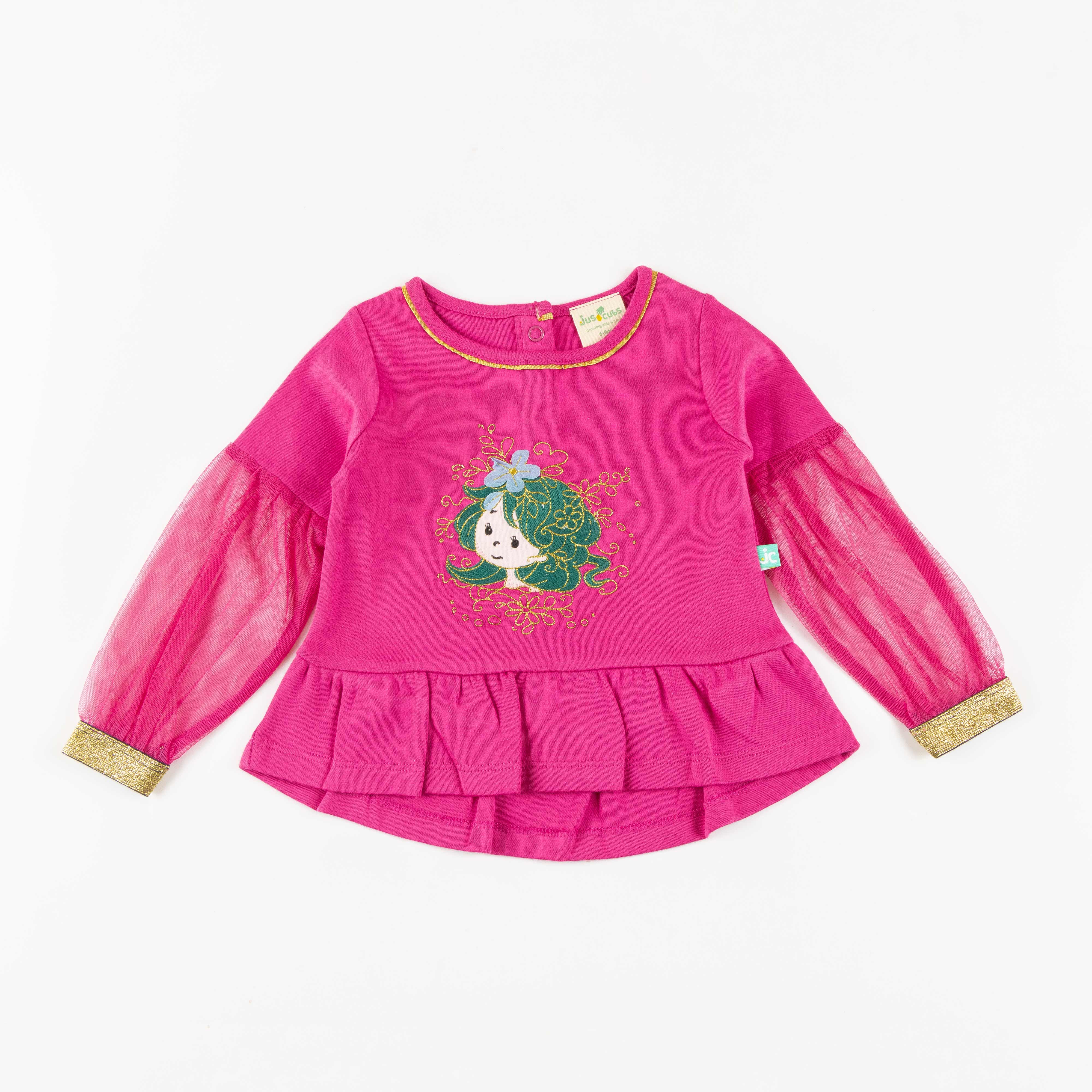 Girls Full Sleeve Embroidery Top