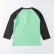 "Boys' Charcoal Henley T-Shirt with Gorilla Print