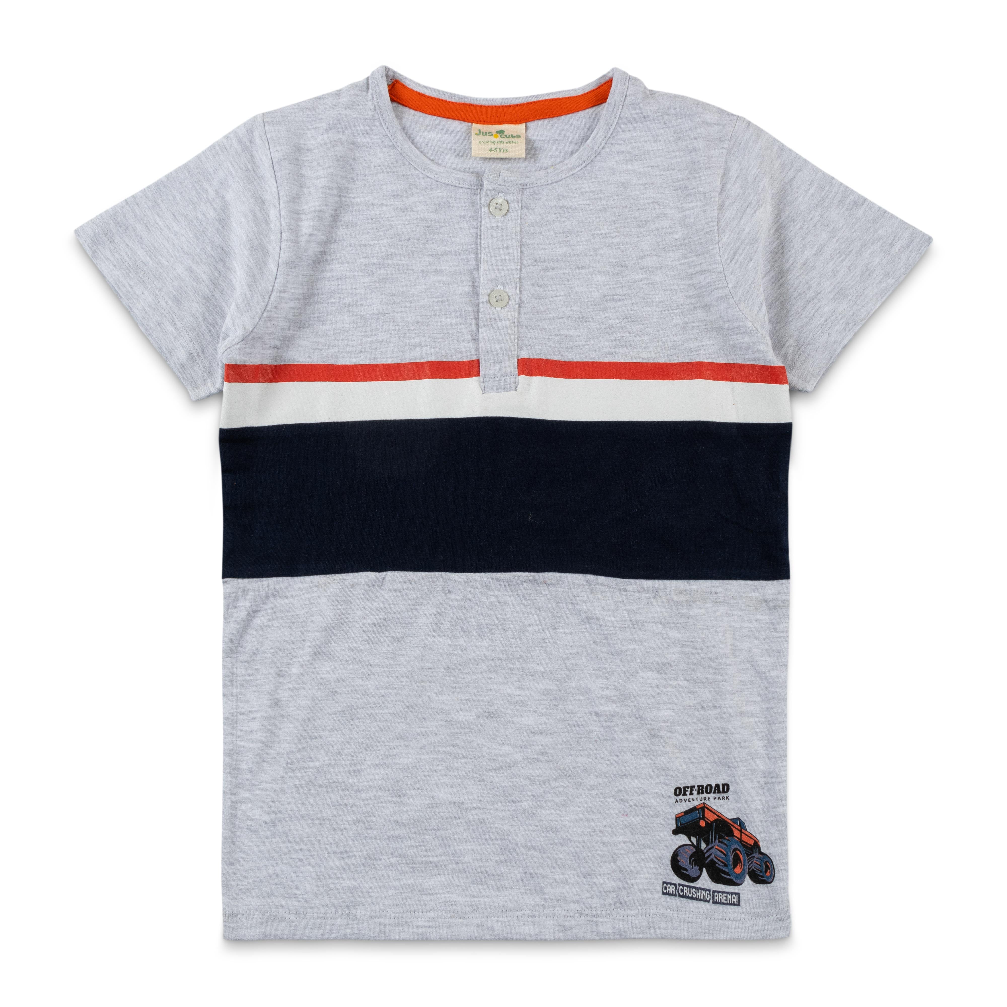 Boys Half Sleeve Car Printed T-Shirt