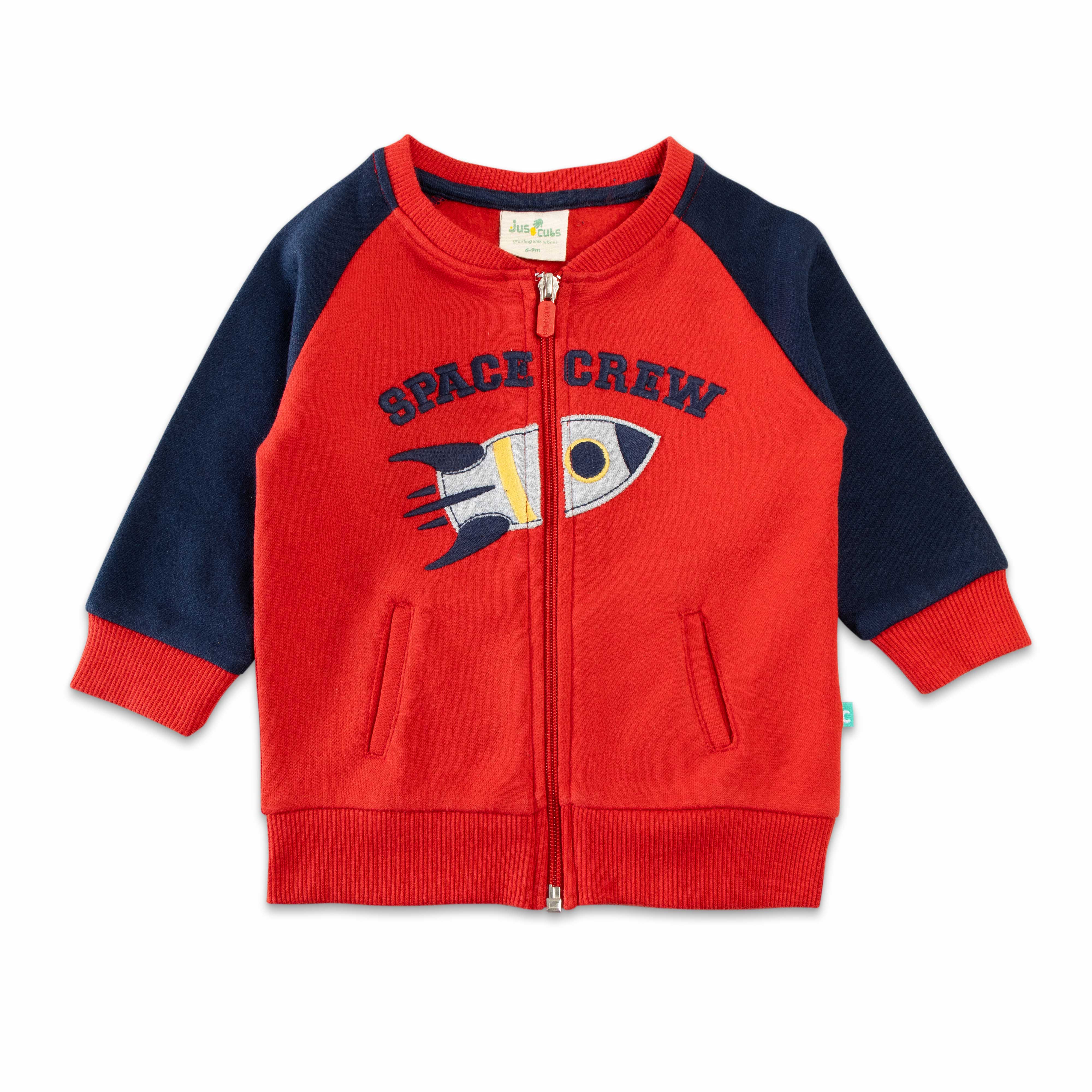 Boys Full Sleeve Rocket Embroidery Sweatshirt