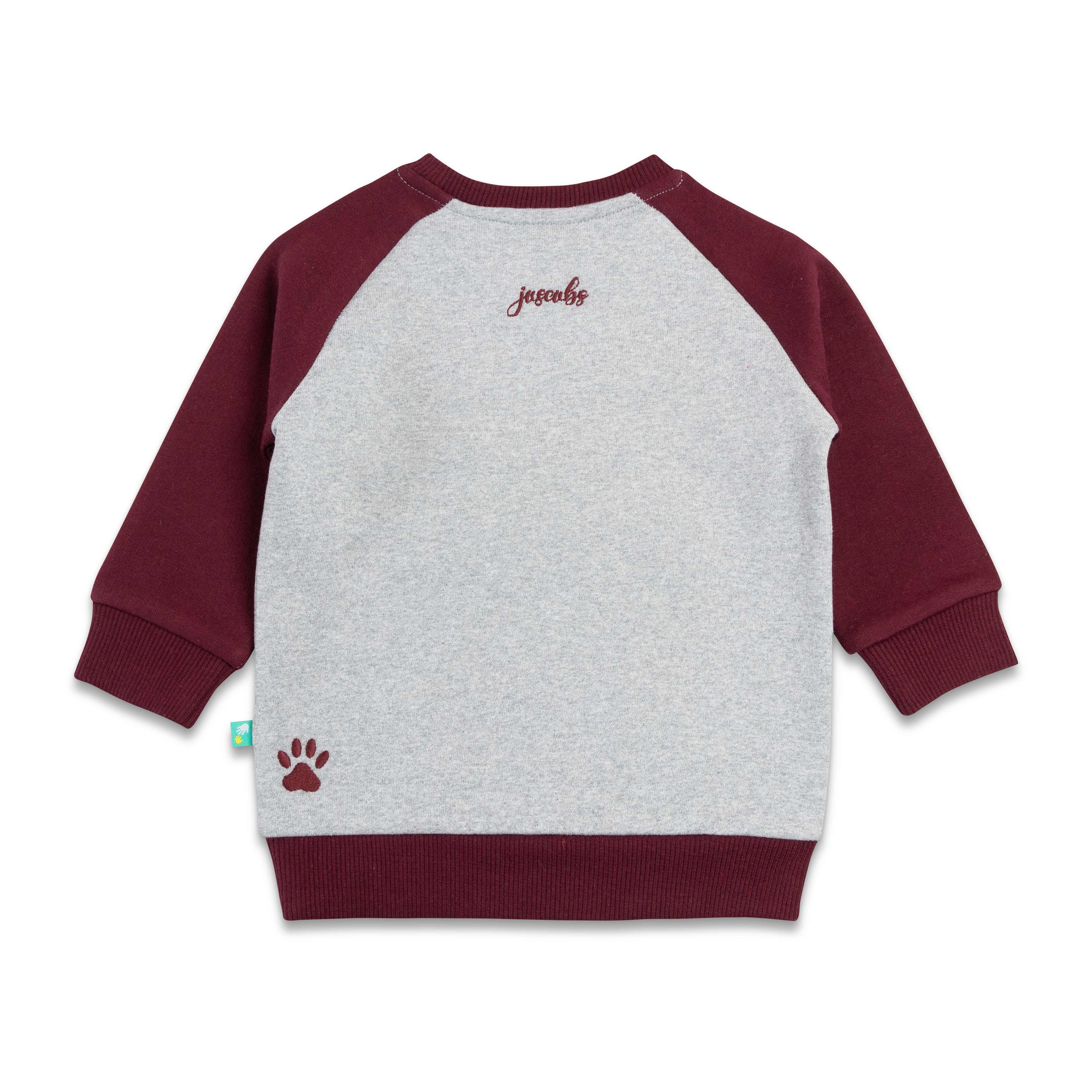 Boys Full Sleeve Little Trouble Maker Embroidery T Shirt With Jogger Pant