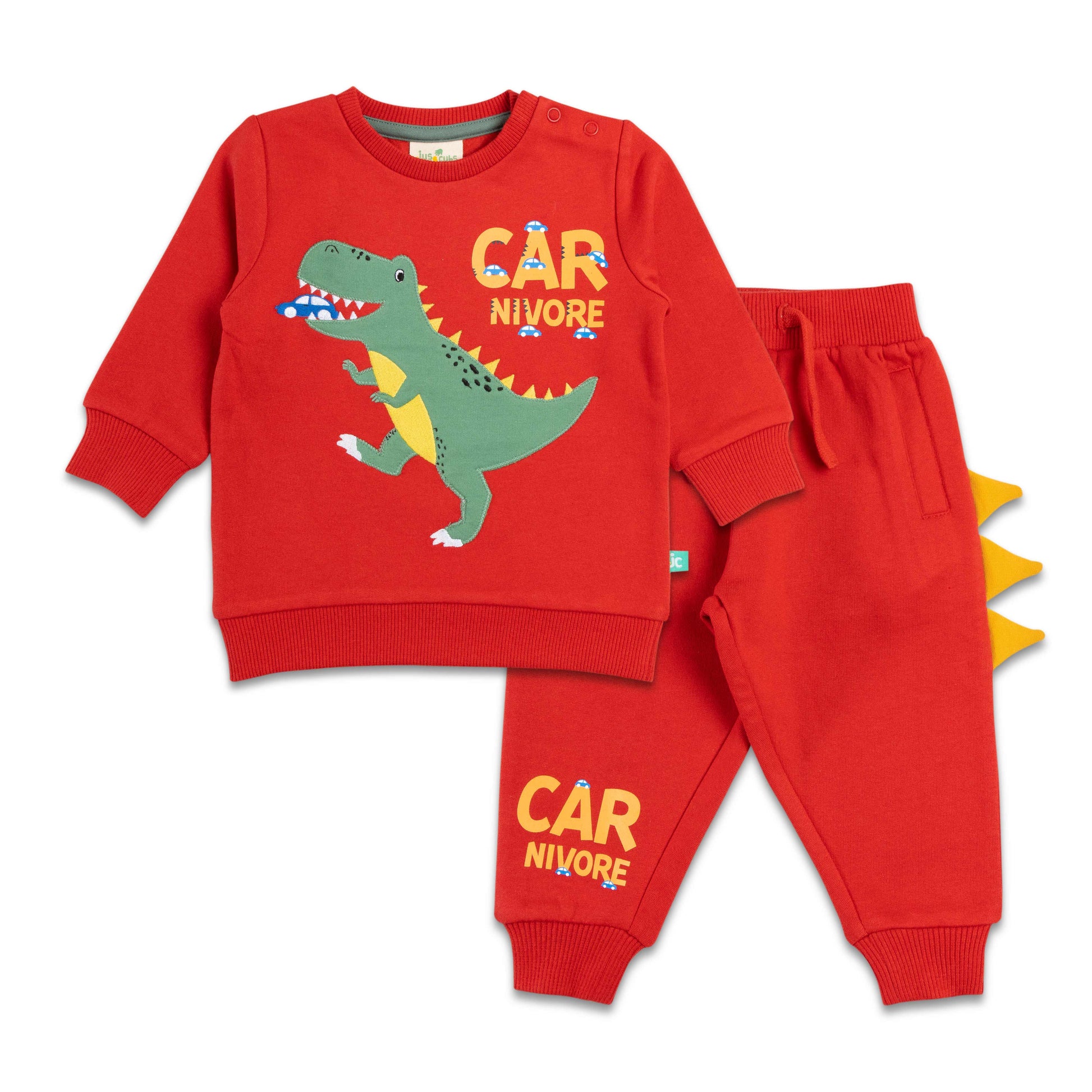 Boys Full Sleeve Dinosaur Print T Shirt With Jogger Pant