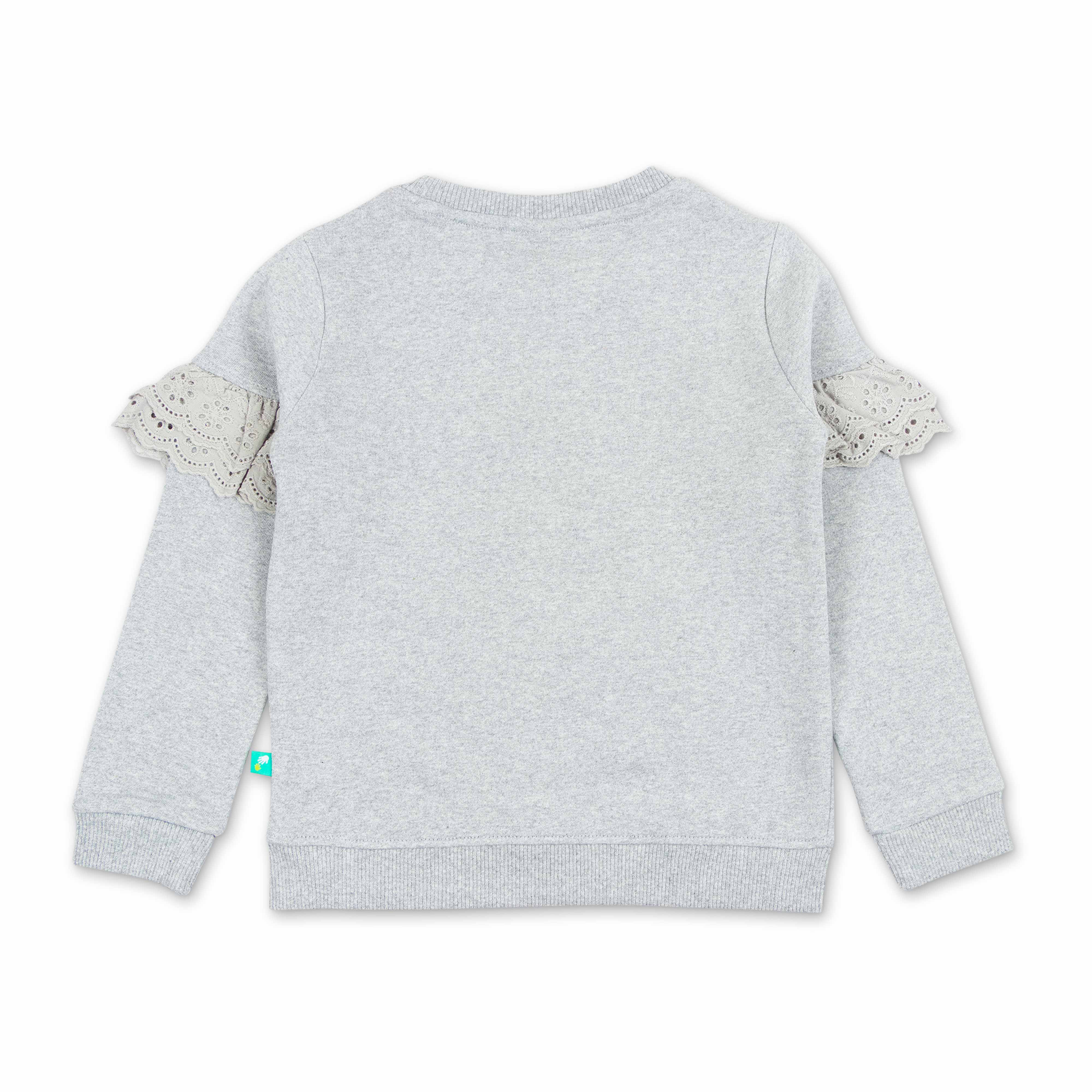 Girls Full Sleeve Never Stop Exploring Embroidery Sweatshirt