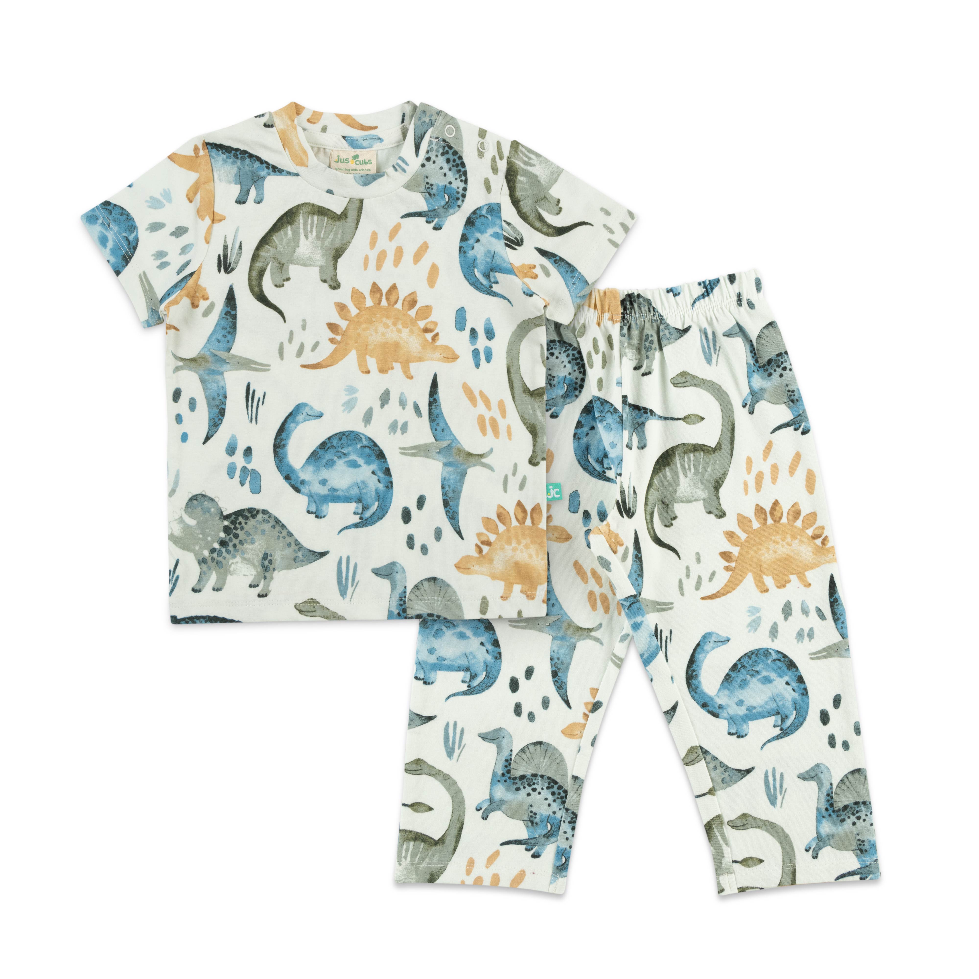Boys Half Sleeve Animal Printed Pyjama Sets