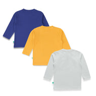 "Boys' 3-Pack Long Sleeve Graphic T-Shirts – Superhero, Alligator, and Dog Print Designs"