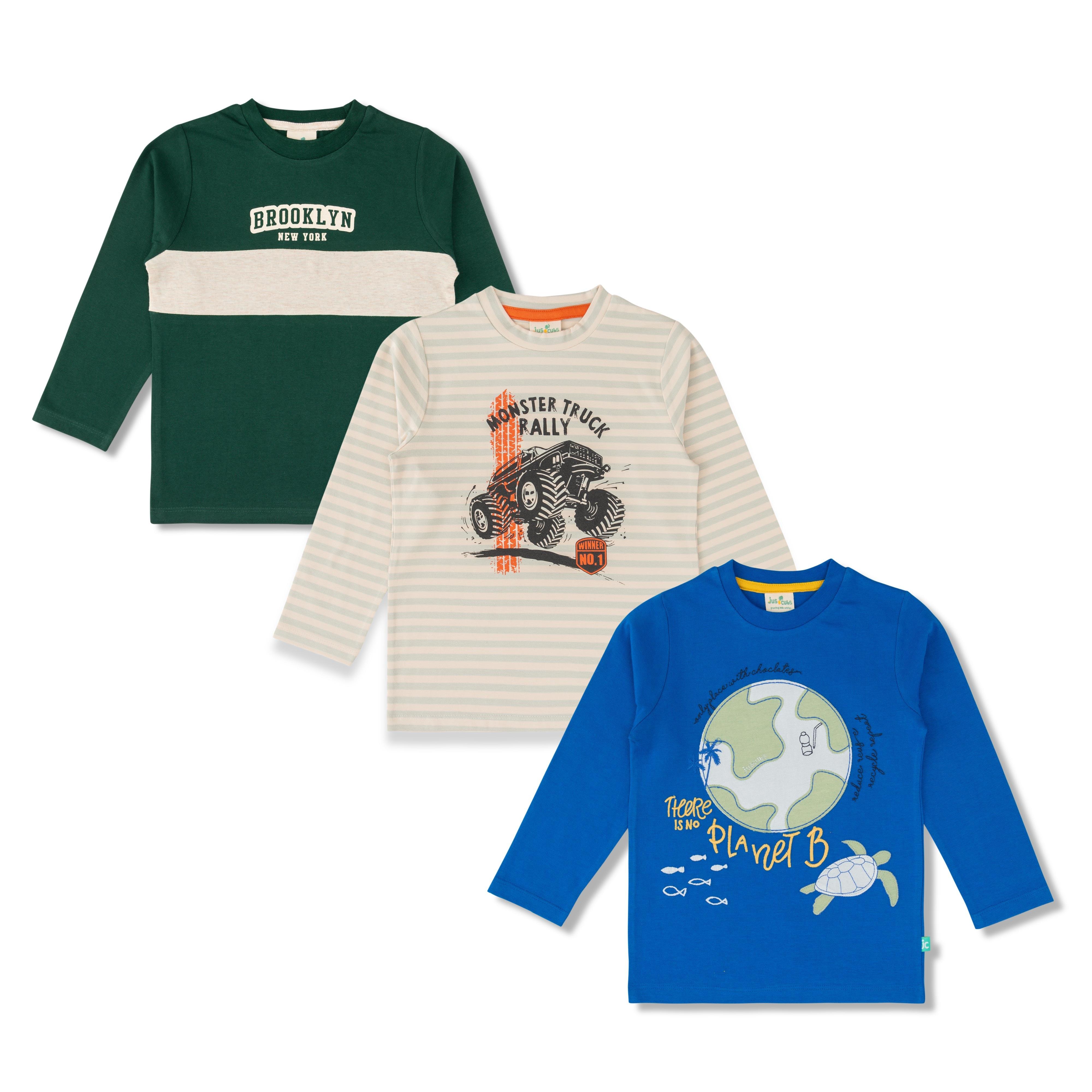 Young Boys Graphic Printed T Shirt Combo