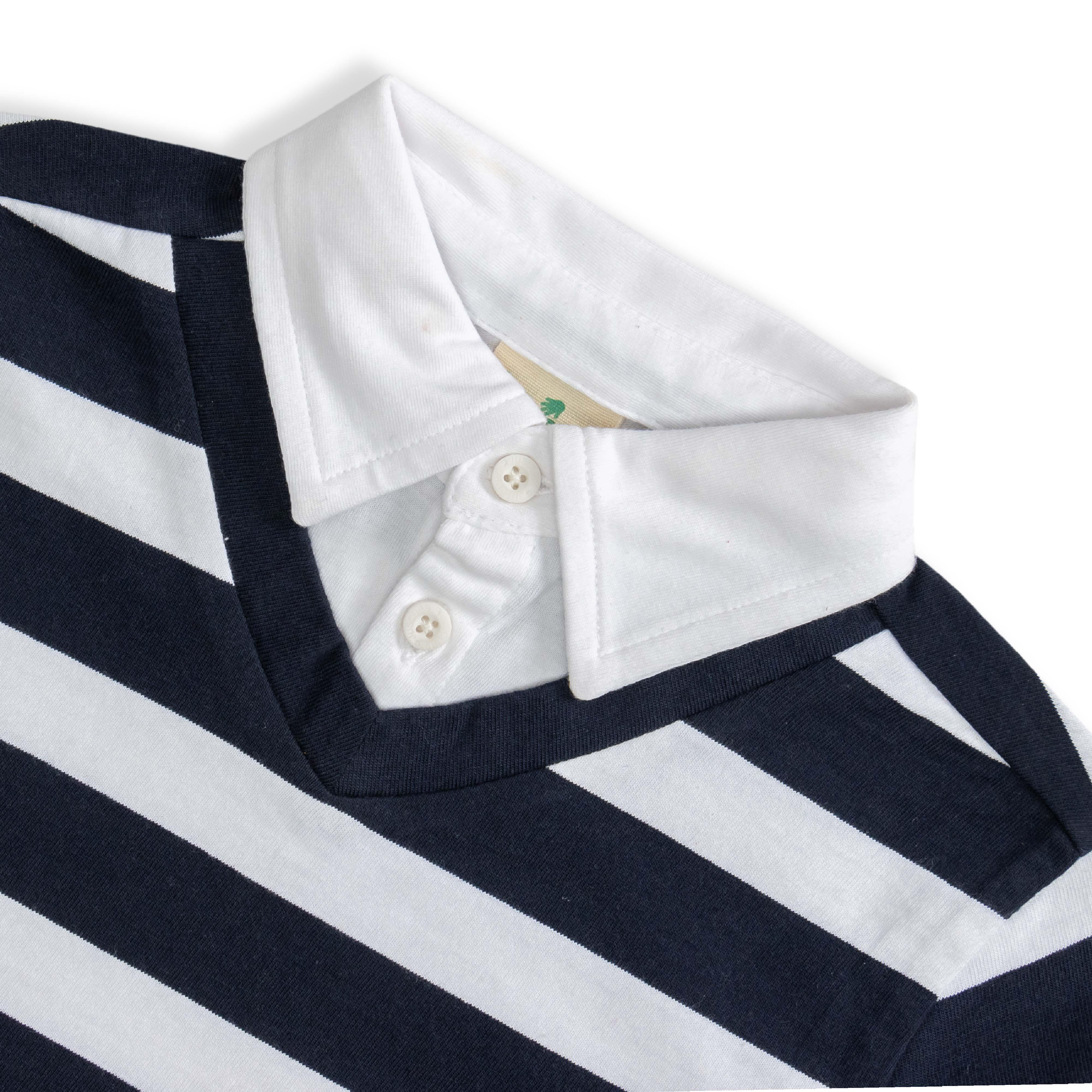 Boys Striped Polo Neck Full Sleeve Sweatshirt