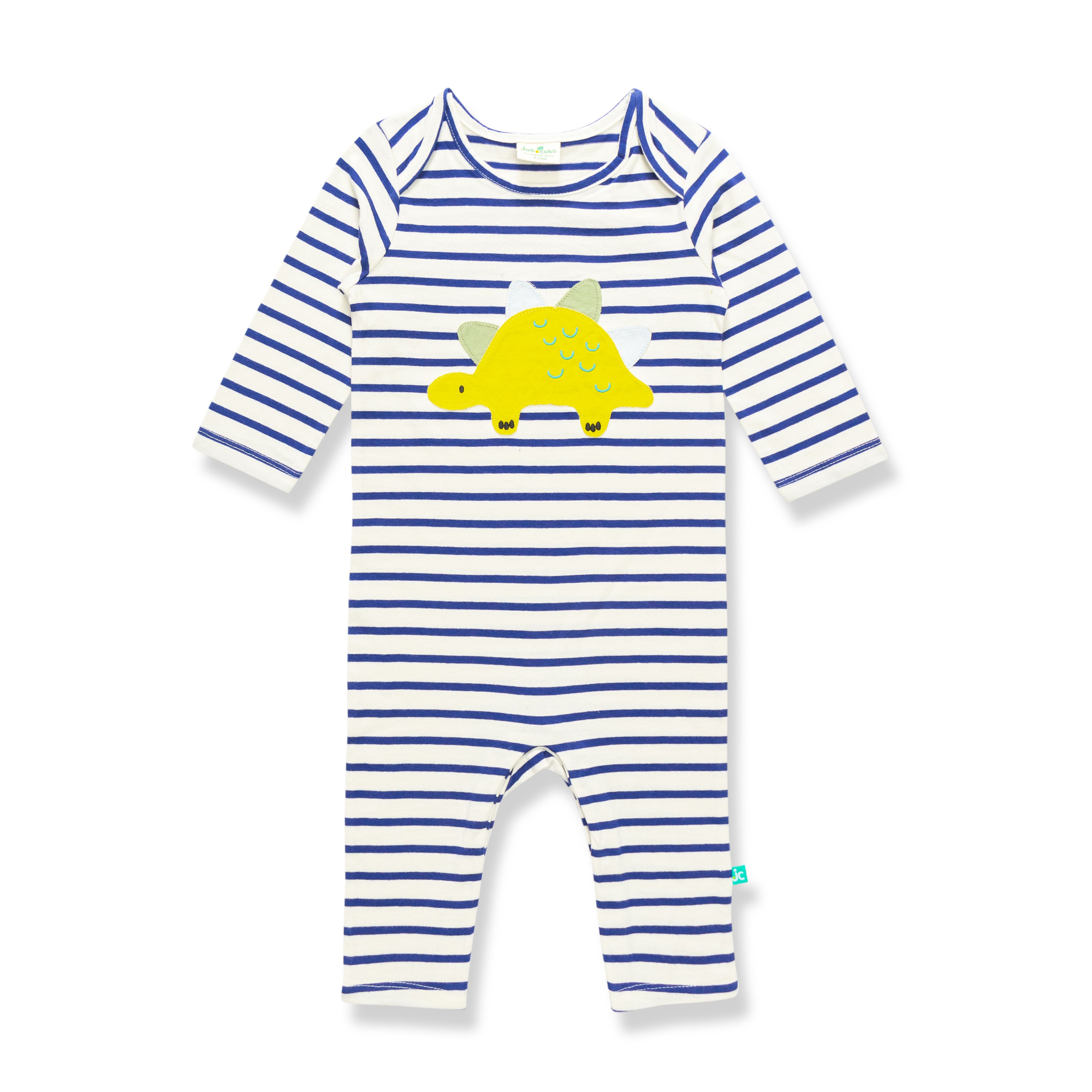 Baby Boys Stripe embroidery Full Sleeve Romper