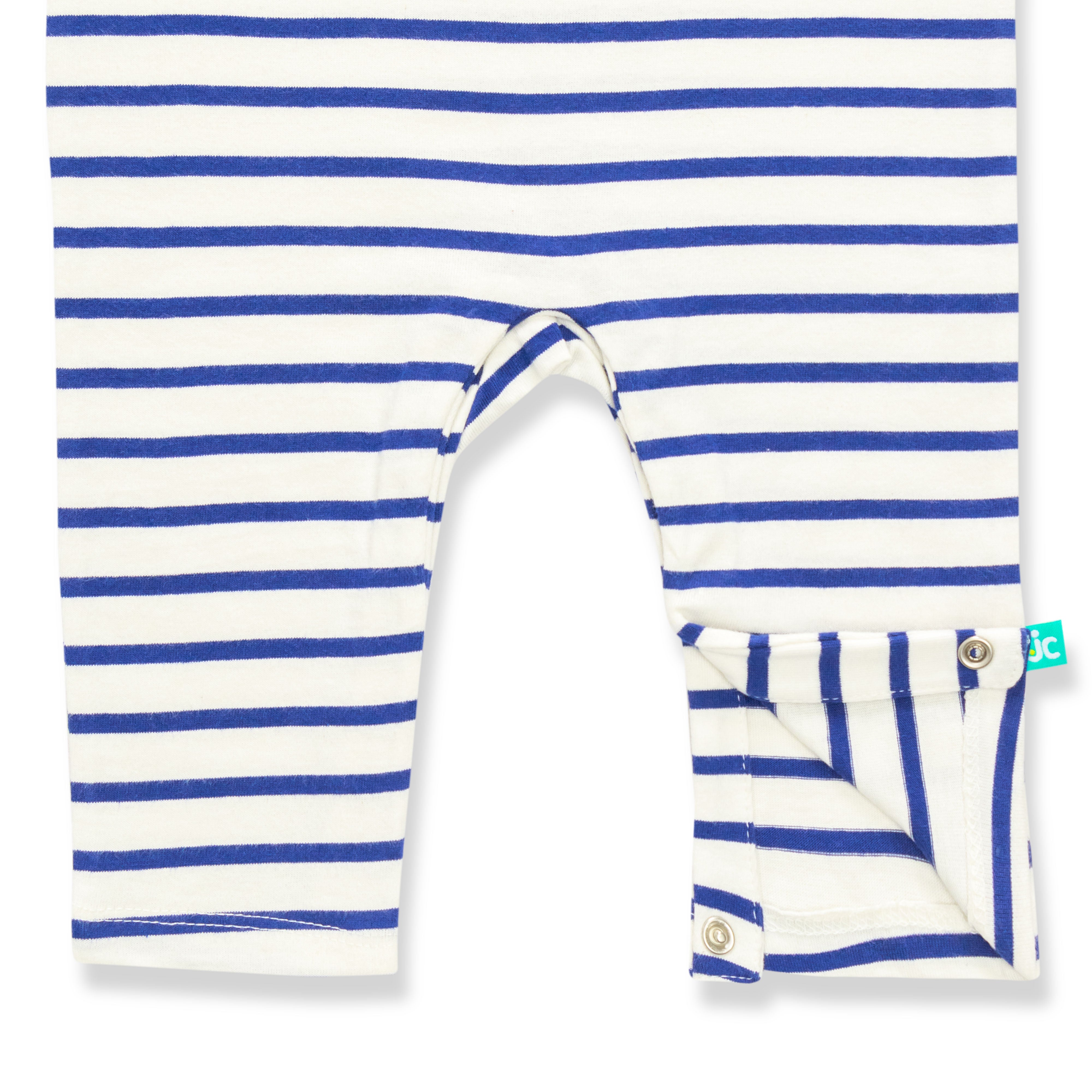 Baby Boys Stripe embroidery Full Sleeve Romper