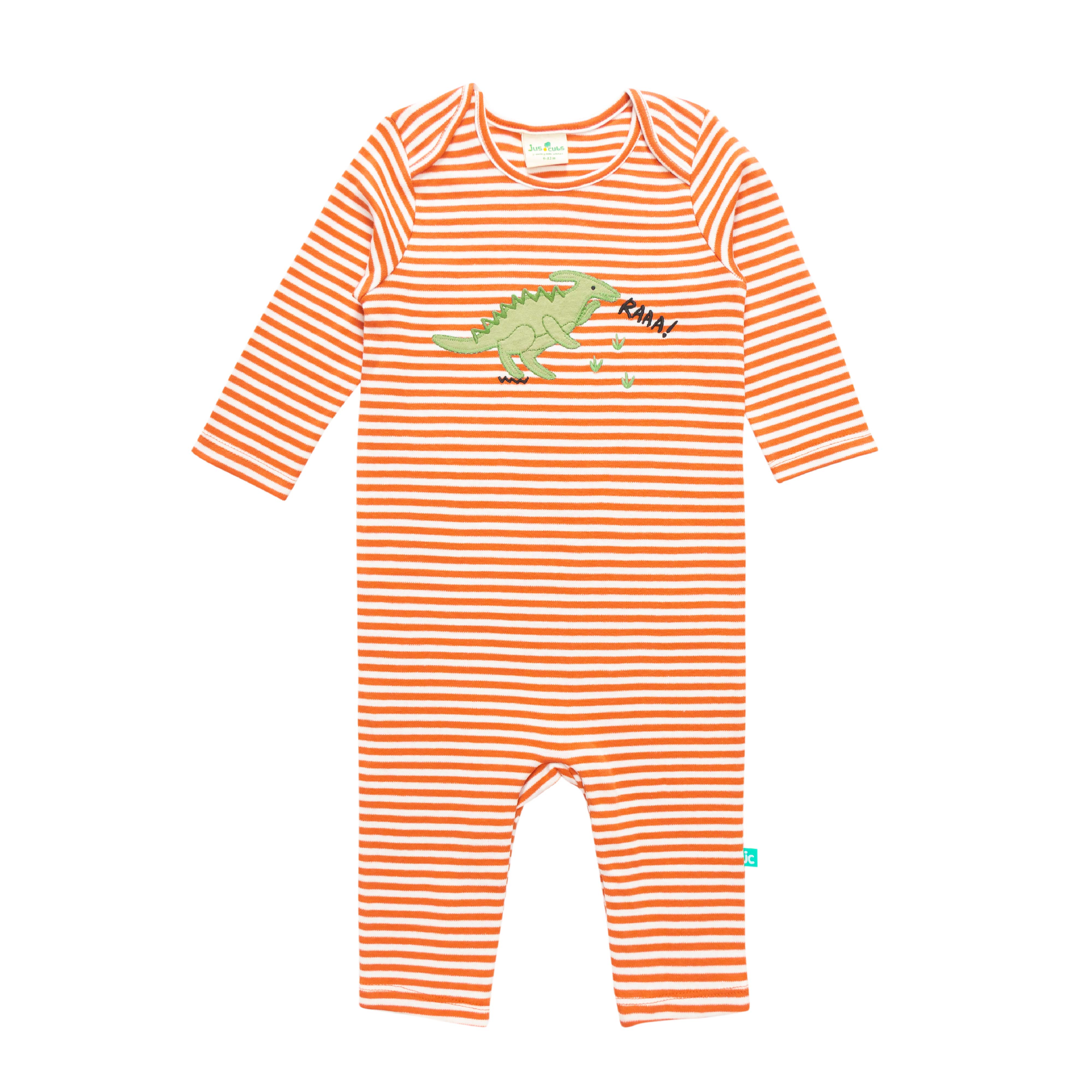Baby Boys Stripe embroidery Full Sleeve Romper
