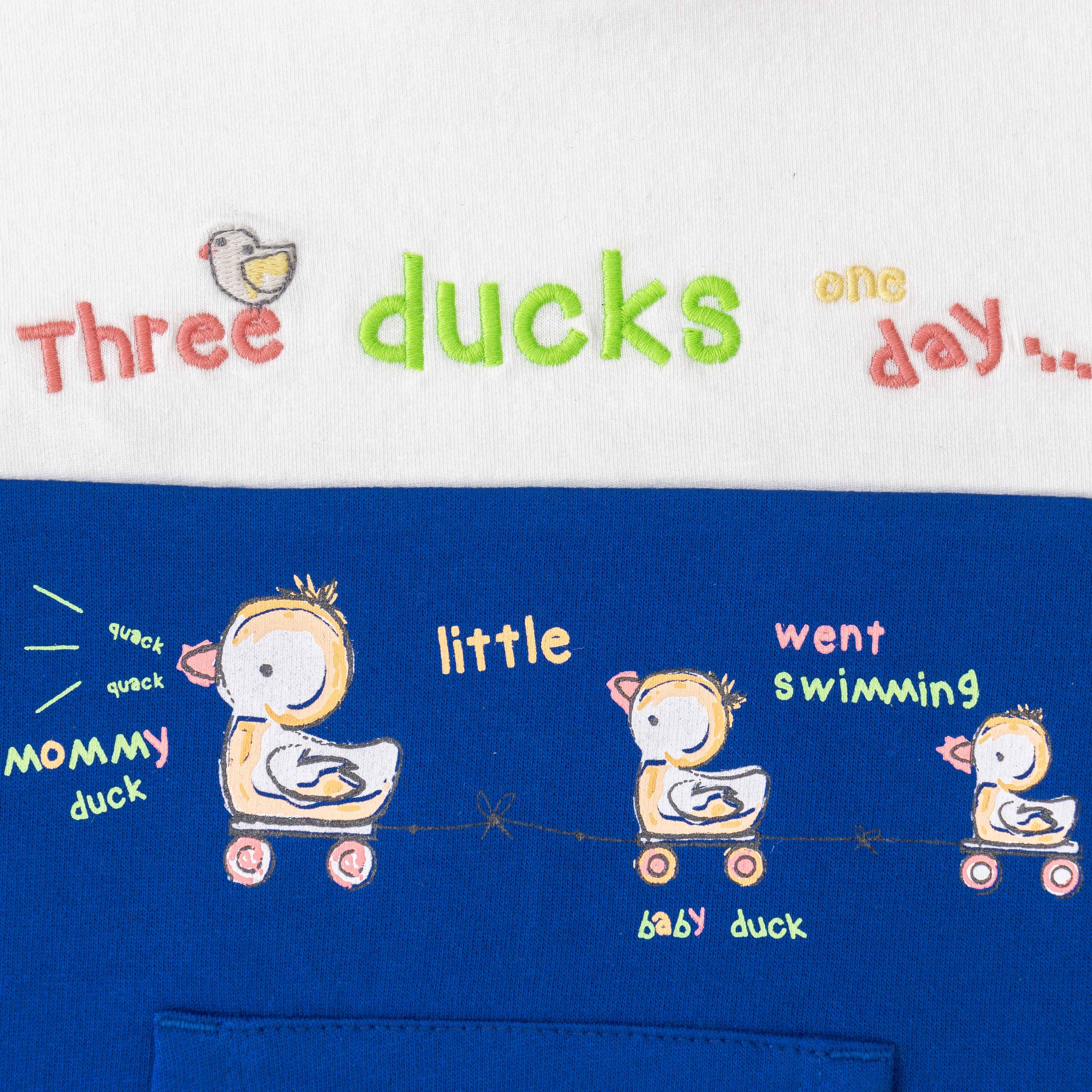 Baby Boys Full Sleeve Three Ducks One Day Printed Sweatshirt - Juscubs