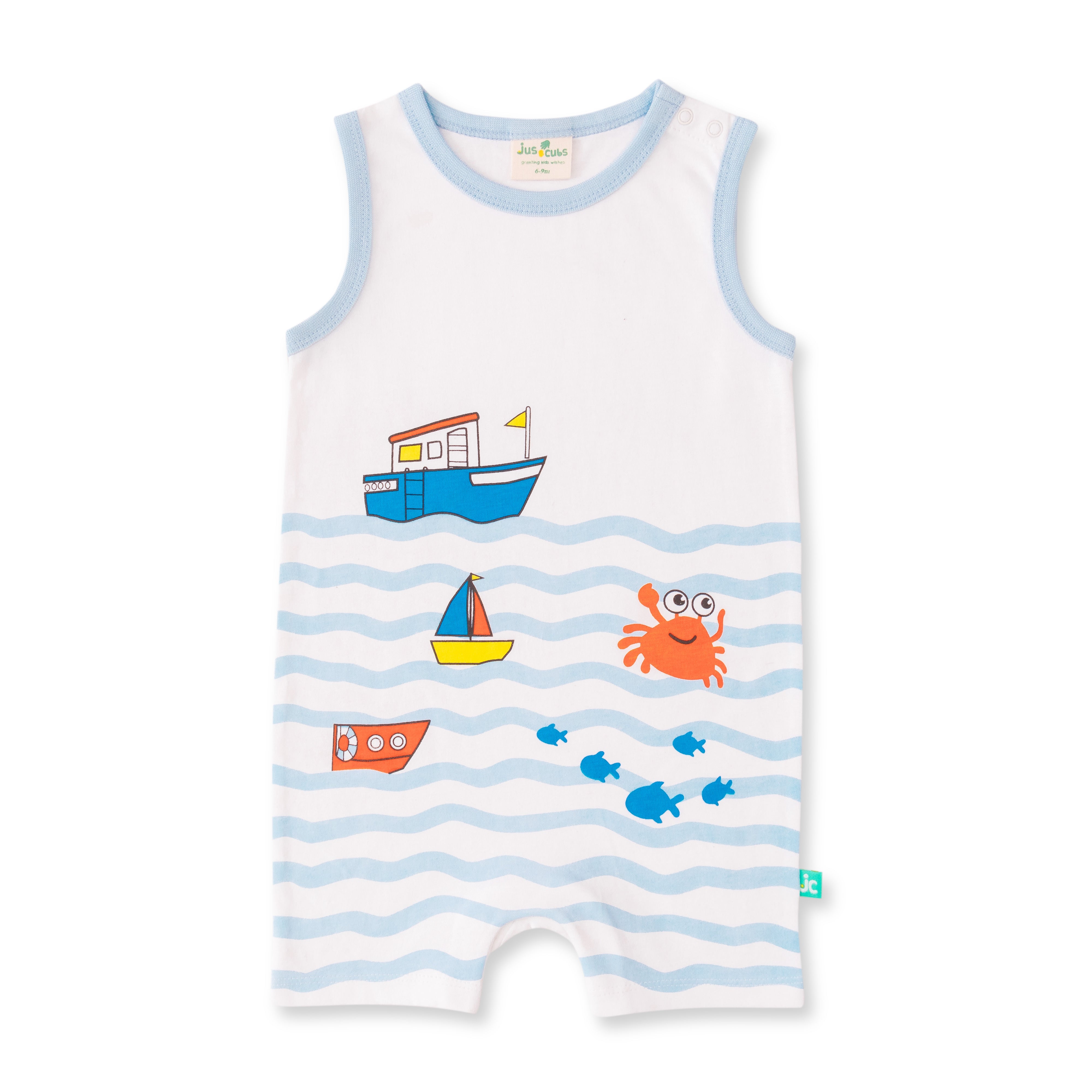 Baby Boys Graphic Printed Romper