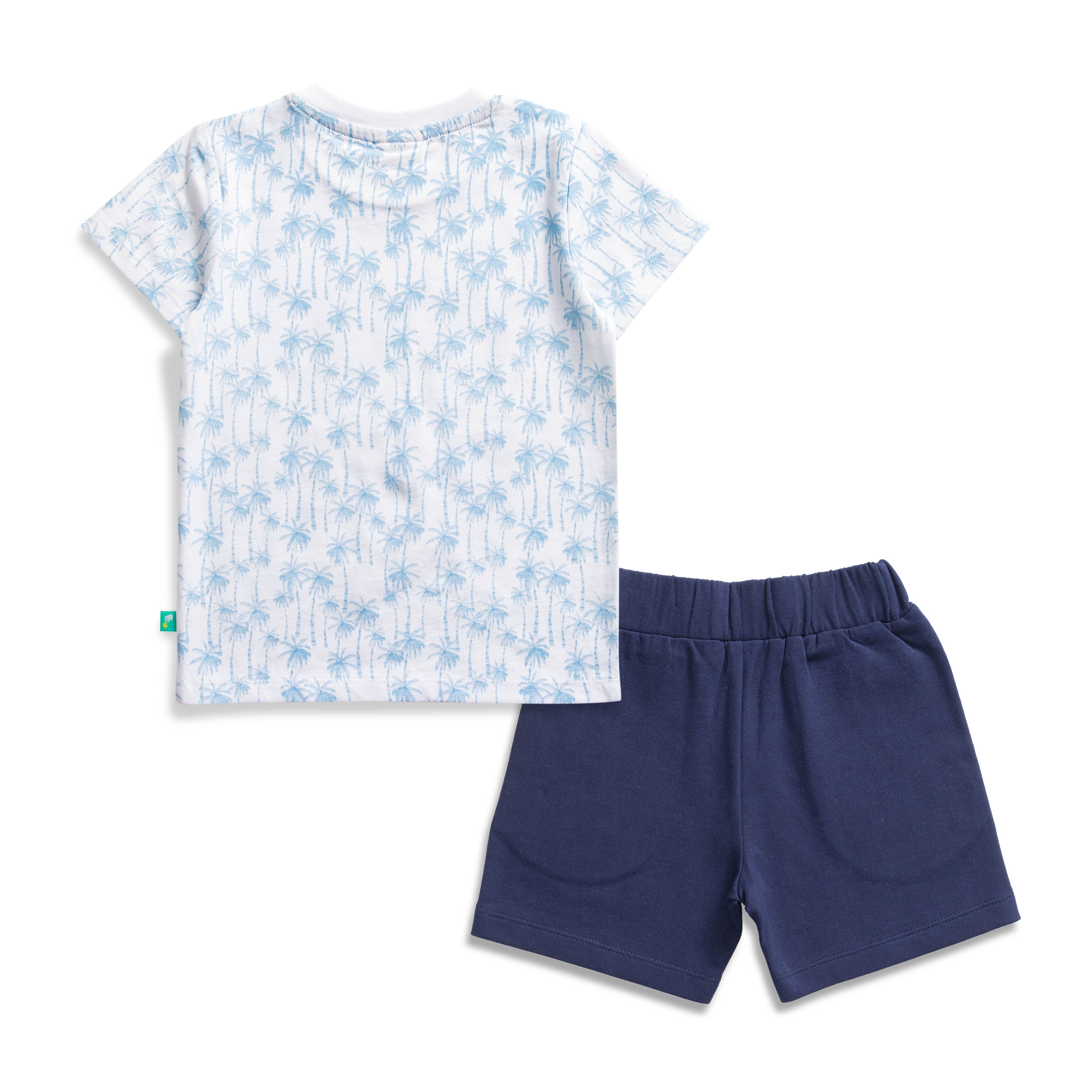 Baby Boys Cool Dude Printed T Shirt & Solid Shorts Set