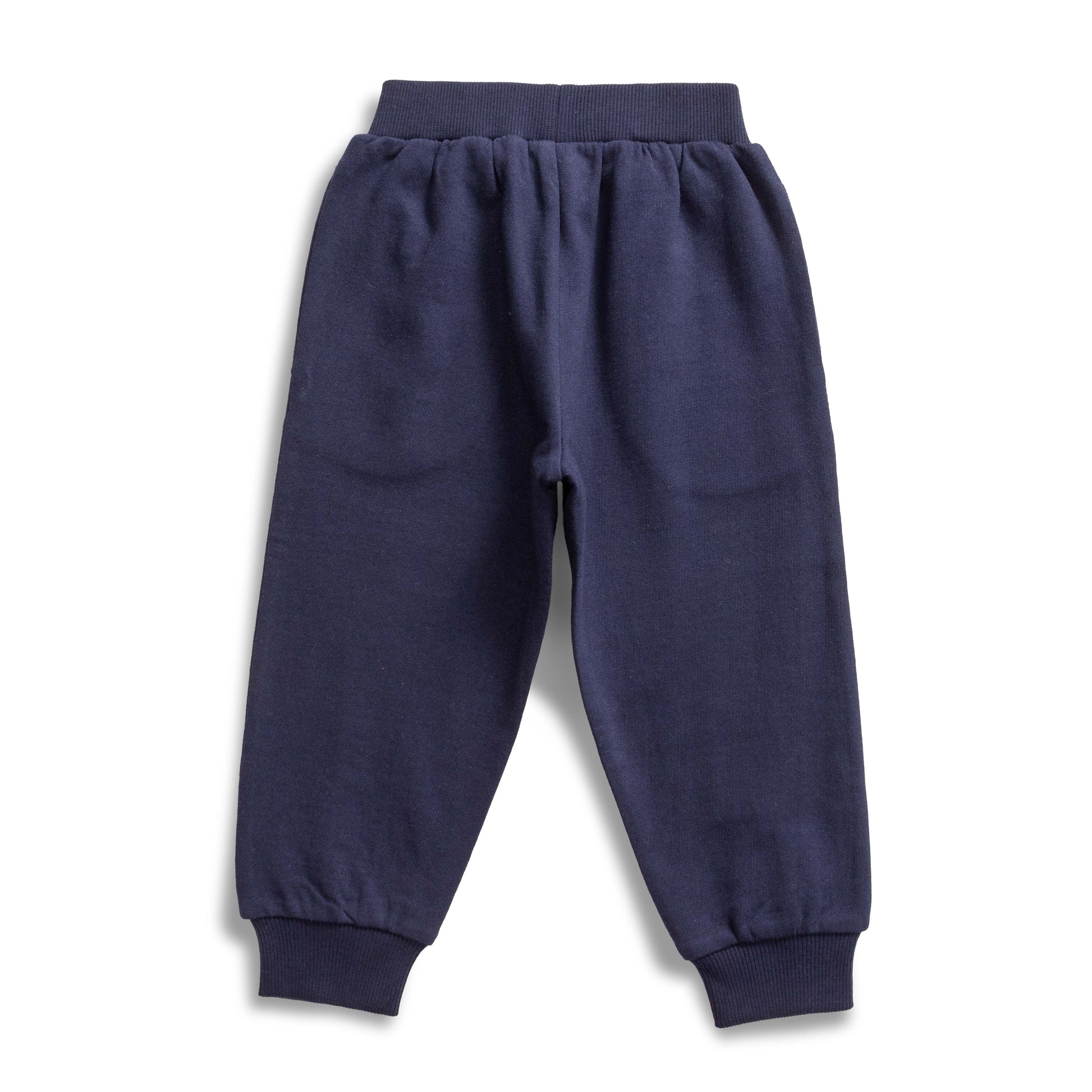 Baby Boys' Navy Blue Joggers – Soft Cotton Sweatpants with Drawstring