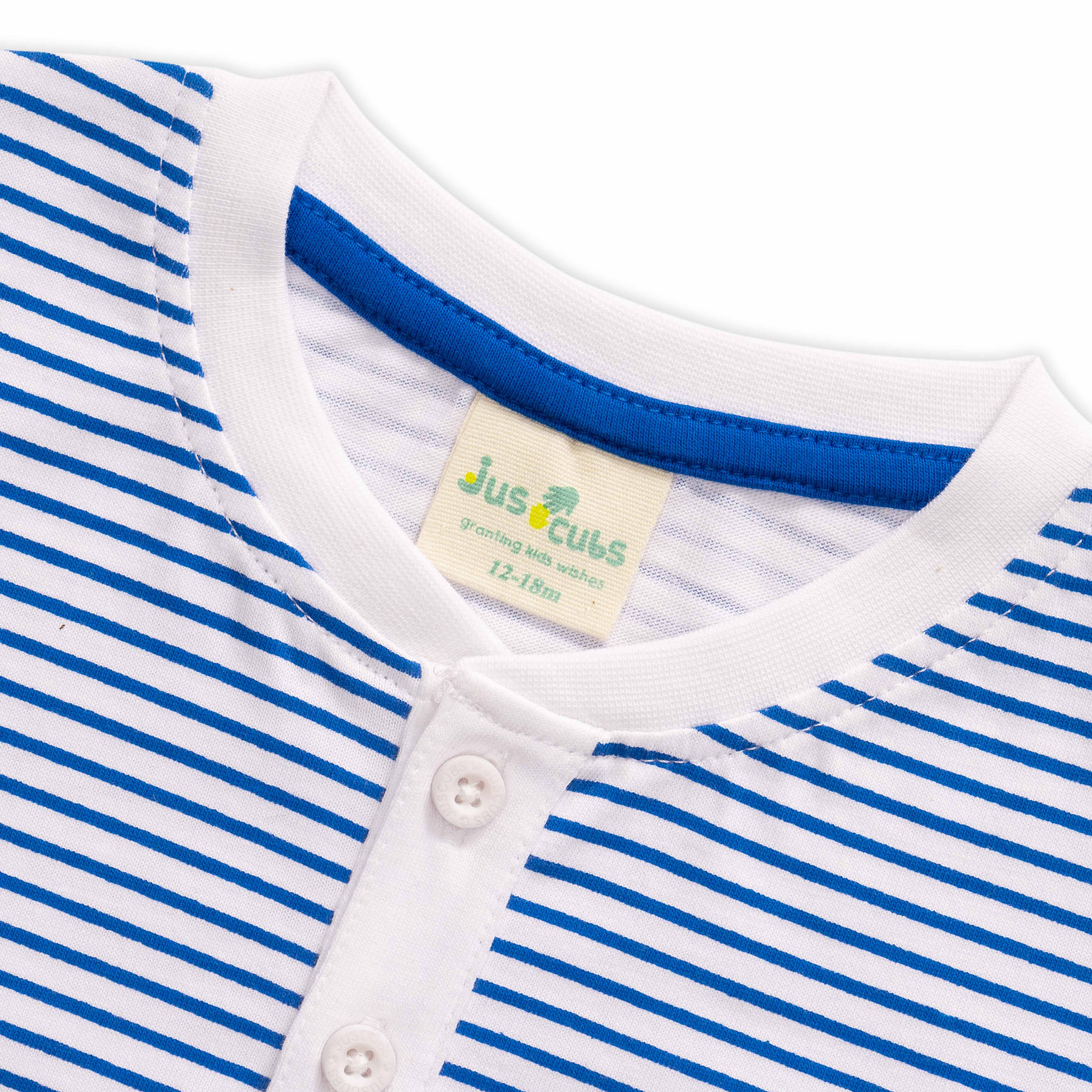 Baby Boys Striped T Shirt & Solid Shorts Set