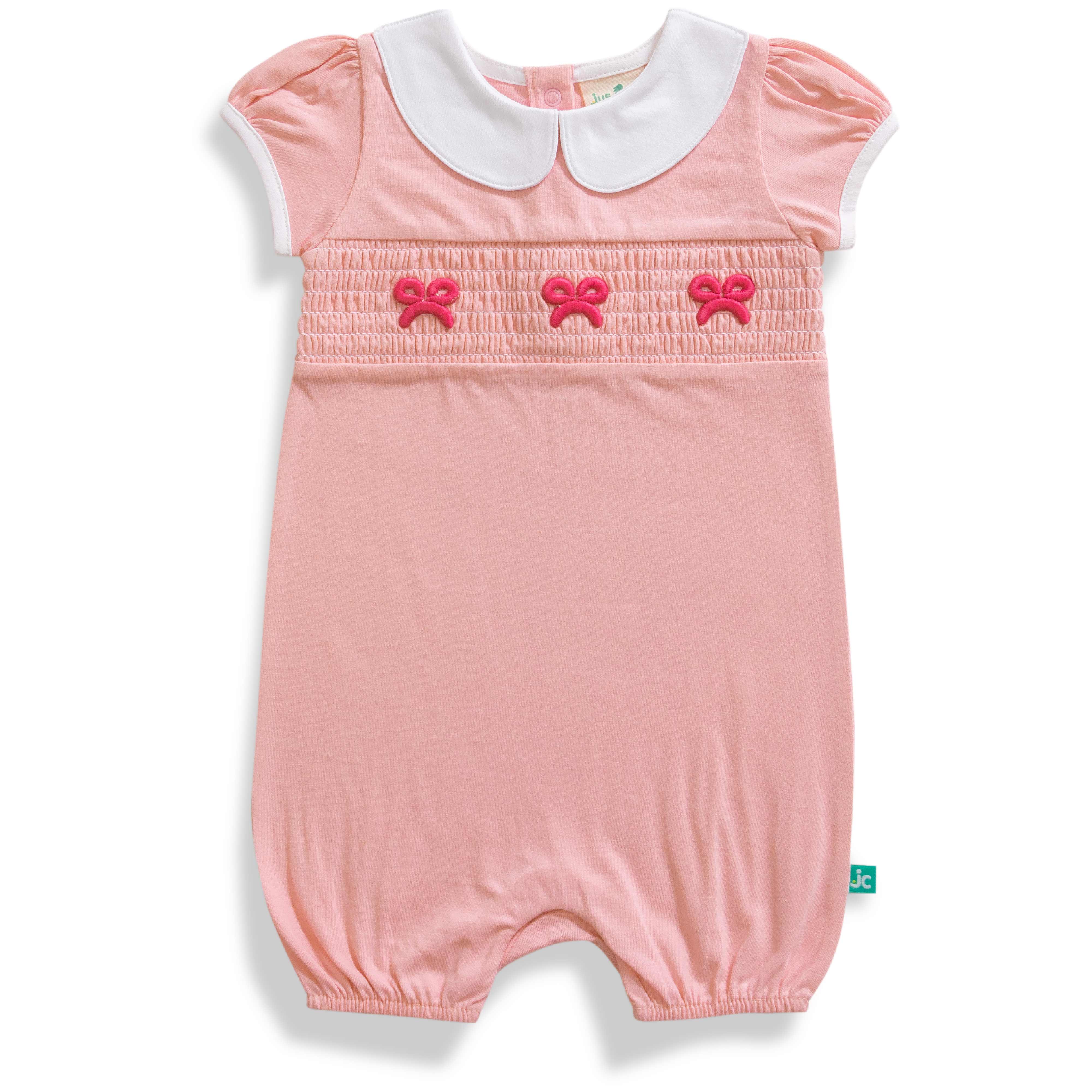 Baby Girls Solid & Embroidery  Rompers