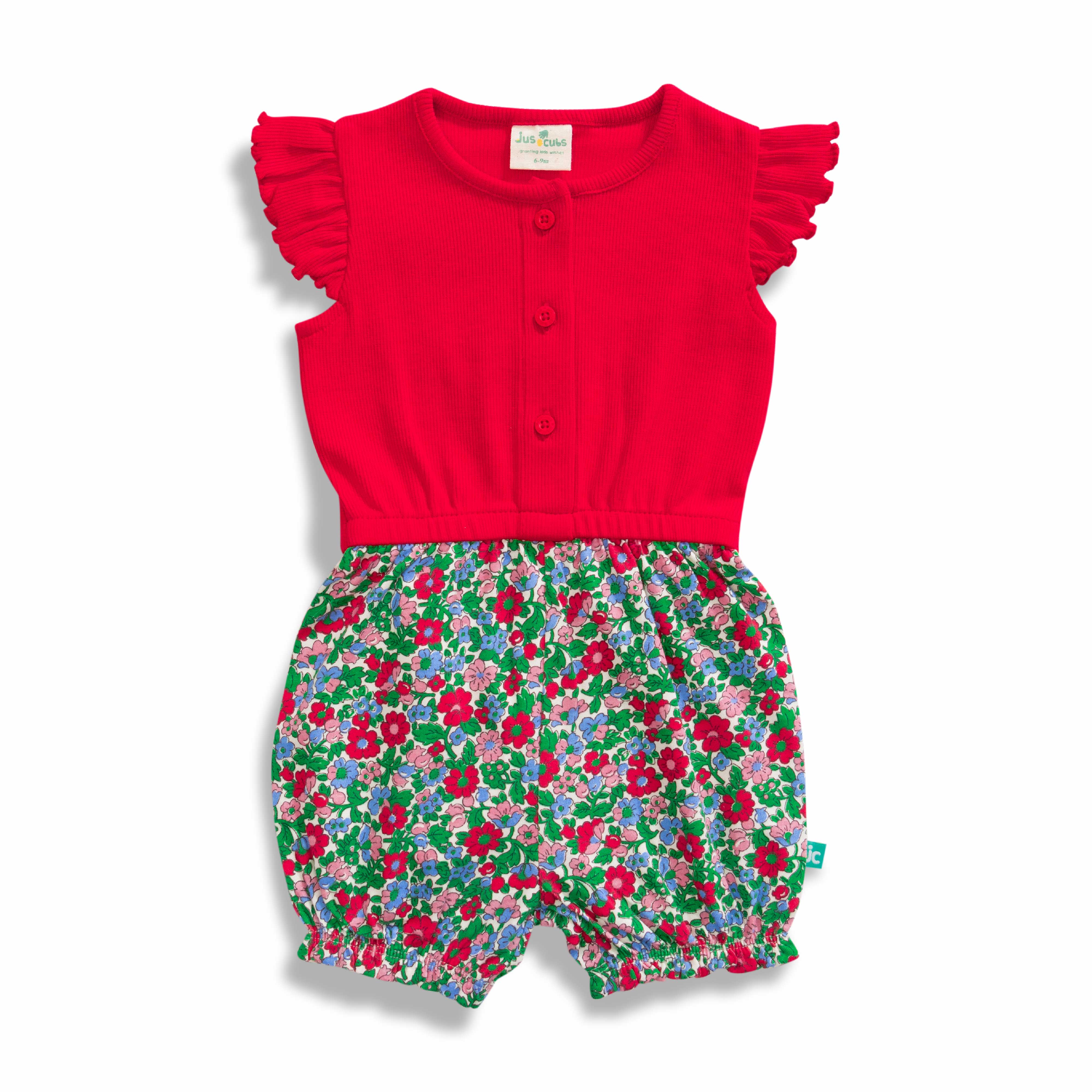Baby Girls Solid & Printed Rompers