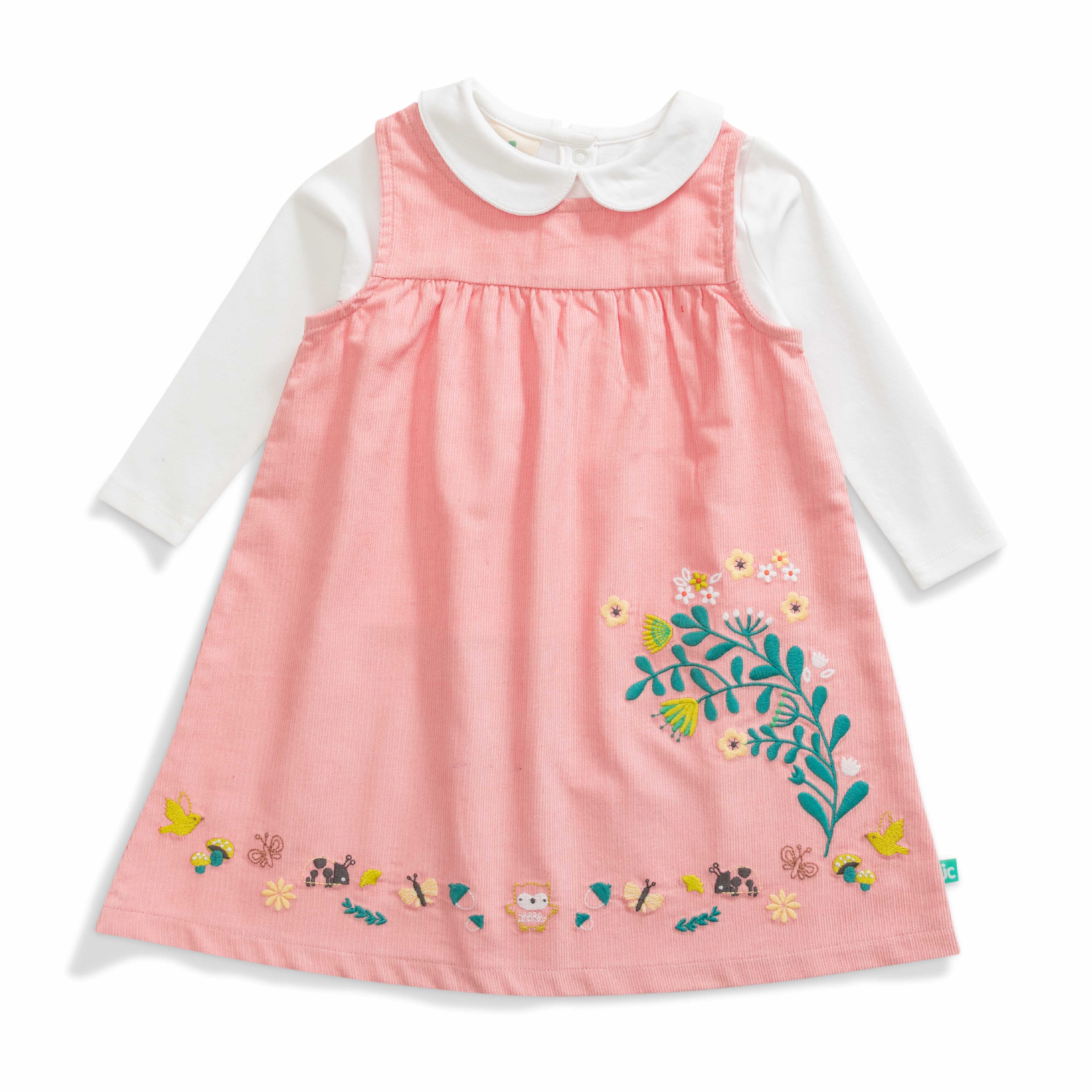 Baby Girls Embroidery Pinafore