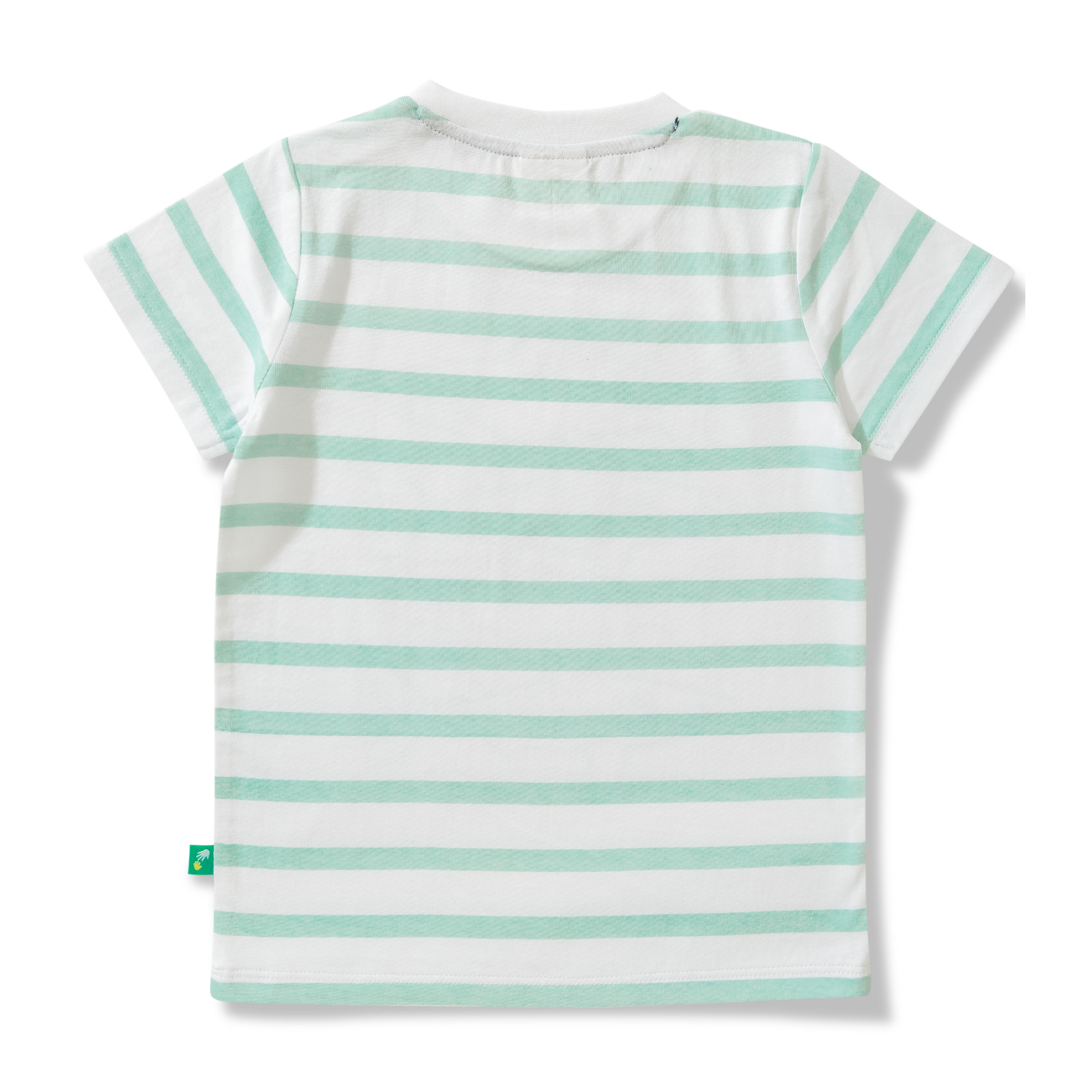 Baby Boys Striped & Graphic Printed T Shirt