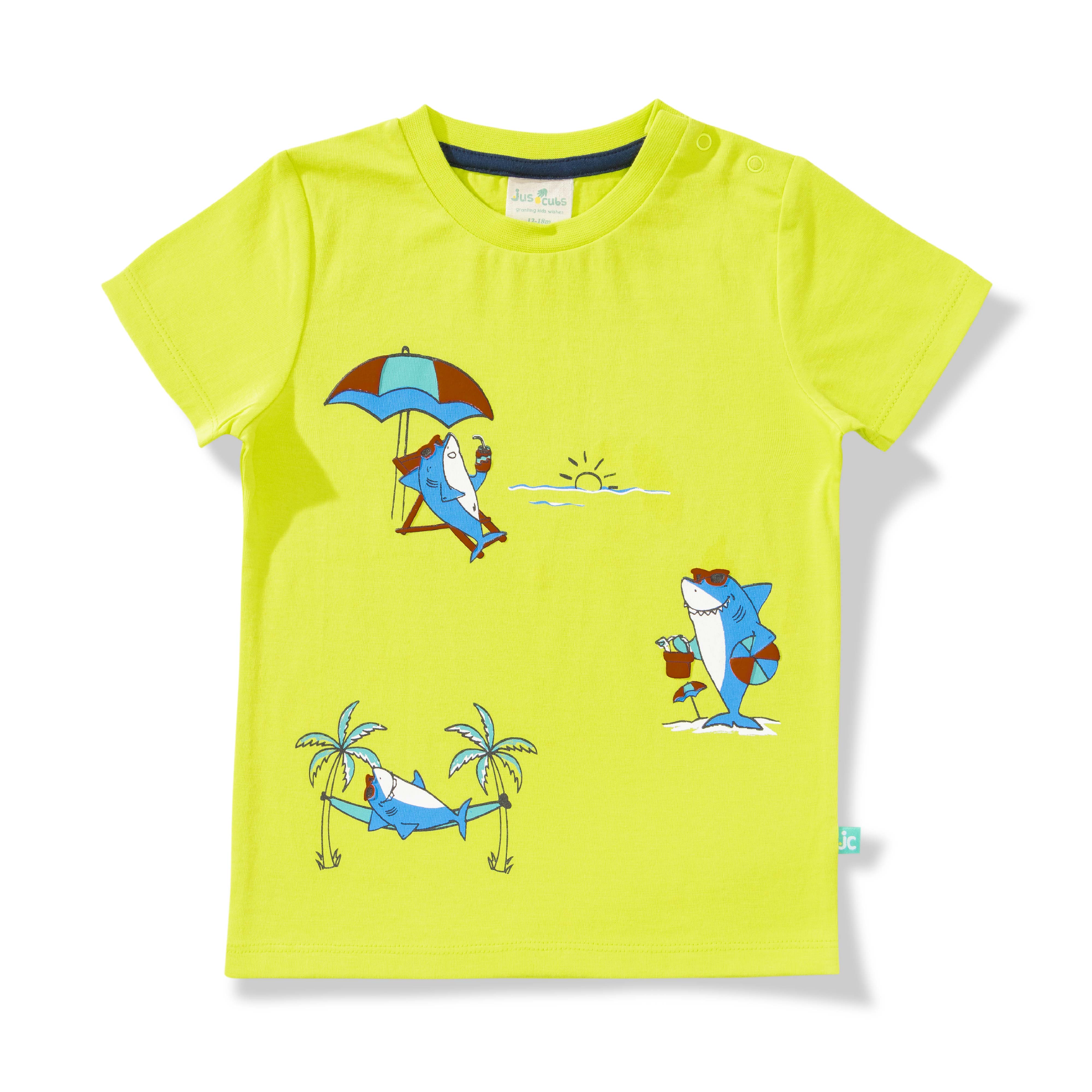 Baby Boys Graphic Printed T Shirt & Solid Shorts