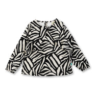 Girls' Zebra Print Long Sleeve Top – Stylish & Comfortable