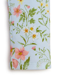 "Girls' Light Green Floral Print Leggings – Soft Cotton Blend"