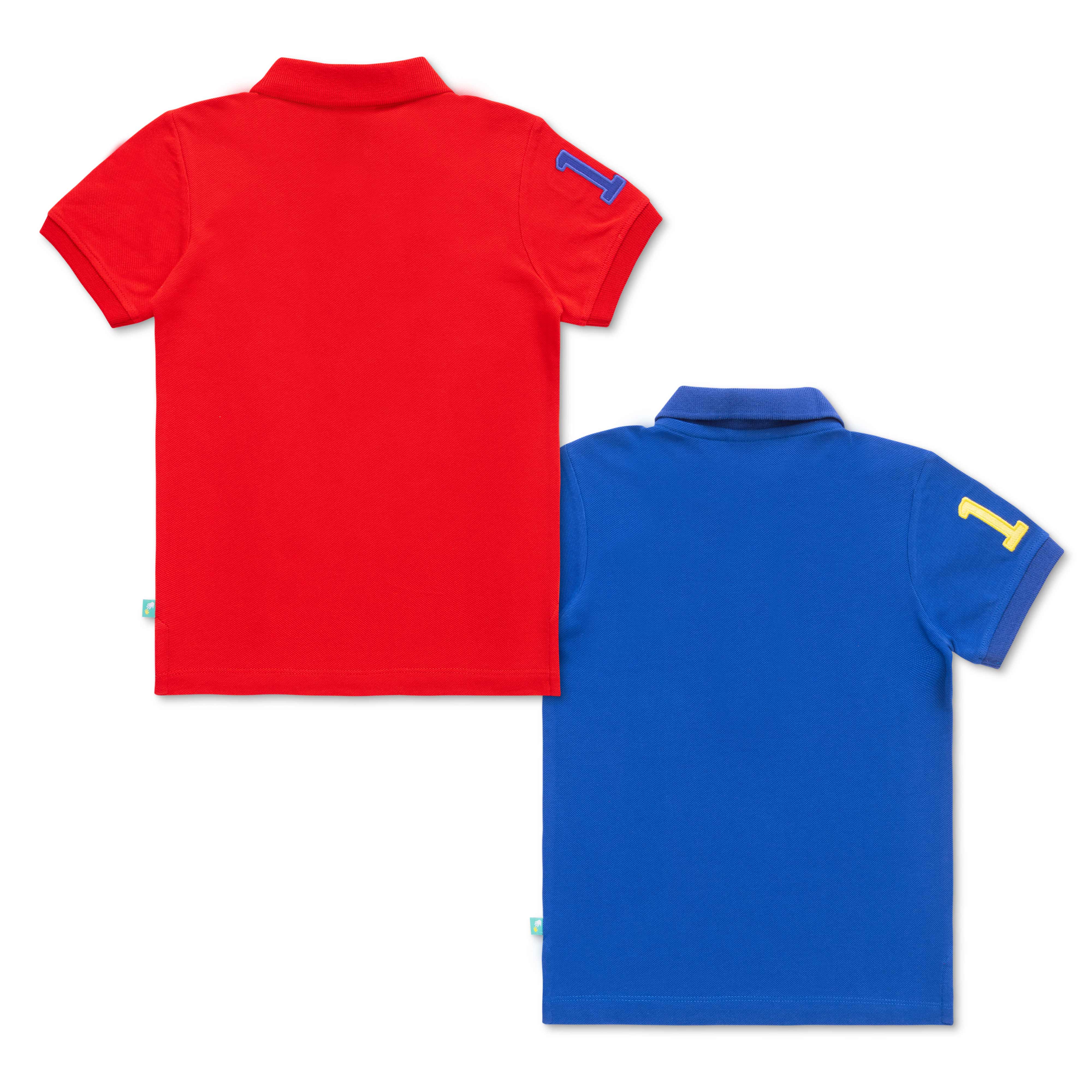 Boys Half Sleeve Solid Polo T-Shirt Pack of 2