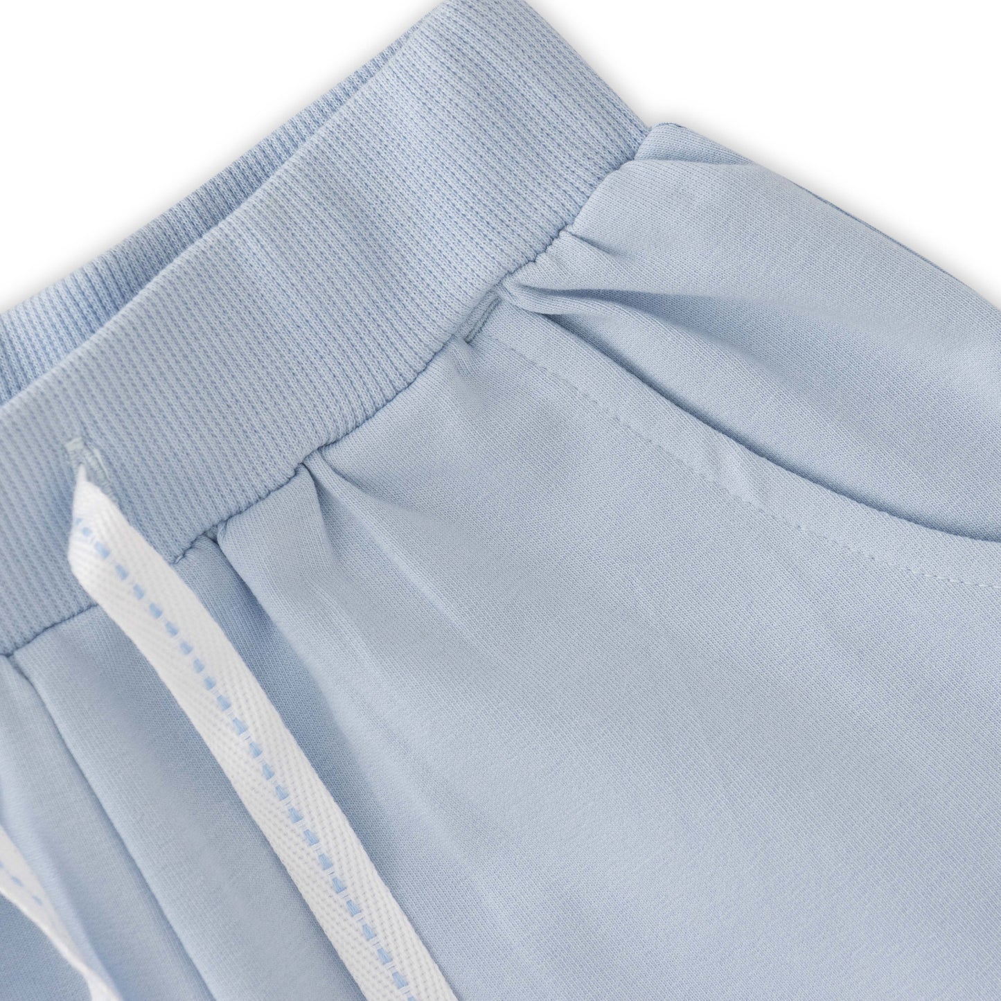 "Baby Boys Organic Cotton Light Blue Cargo Jogger Pants with Side Pocket"