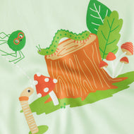 "Baby Boys Organic Cotton Green Bodysuit with Forest Print"