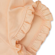 Baby Girls pink Organic Cotton Shorts with Ruffle Hem & Elastic Waist