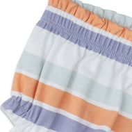 "Baby Girls Organic Cotton Bloomer Shorts - Multicolor Striped Print"