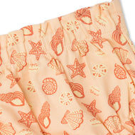 "Baby Girls Pink Organic Cotton Bloomer Shorts with Seashell & Starfish Print"