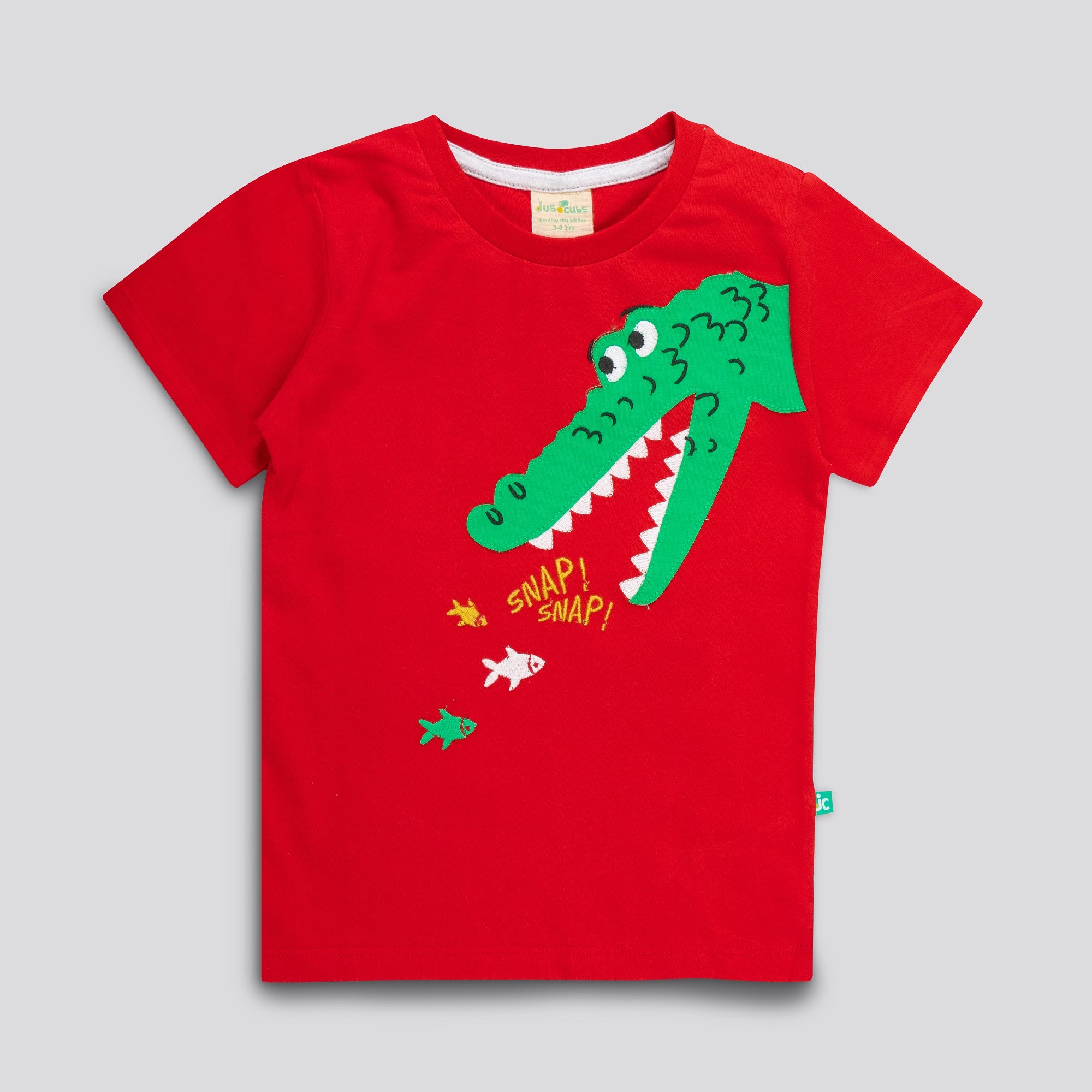 Boys Crocodile Patch Work T-Shirt