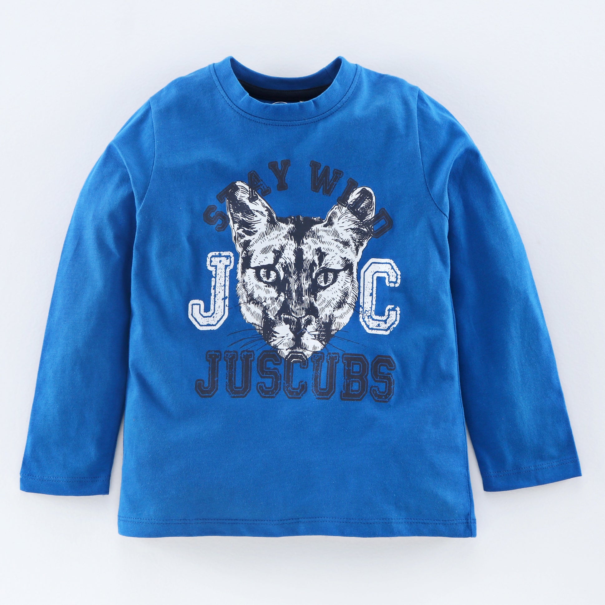 Boys Stay Wild Print Full Sleeve T-Shirt