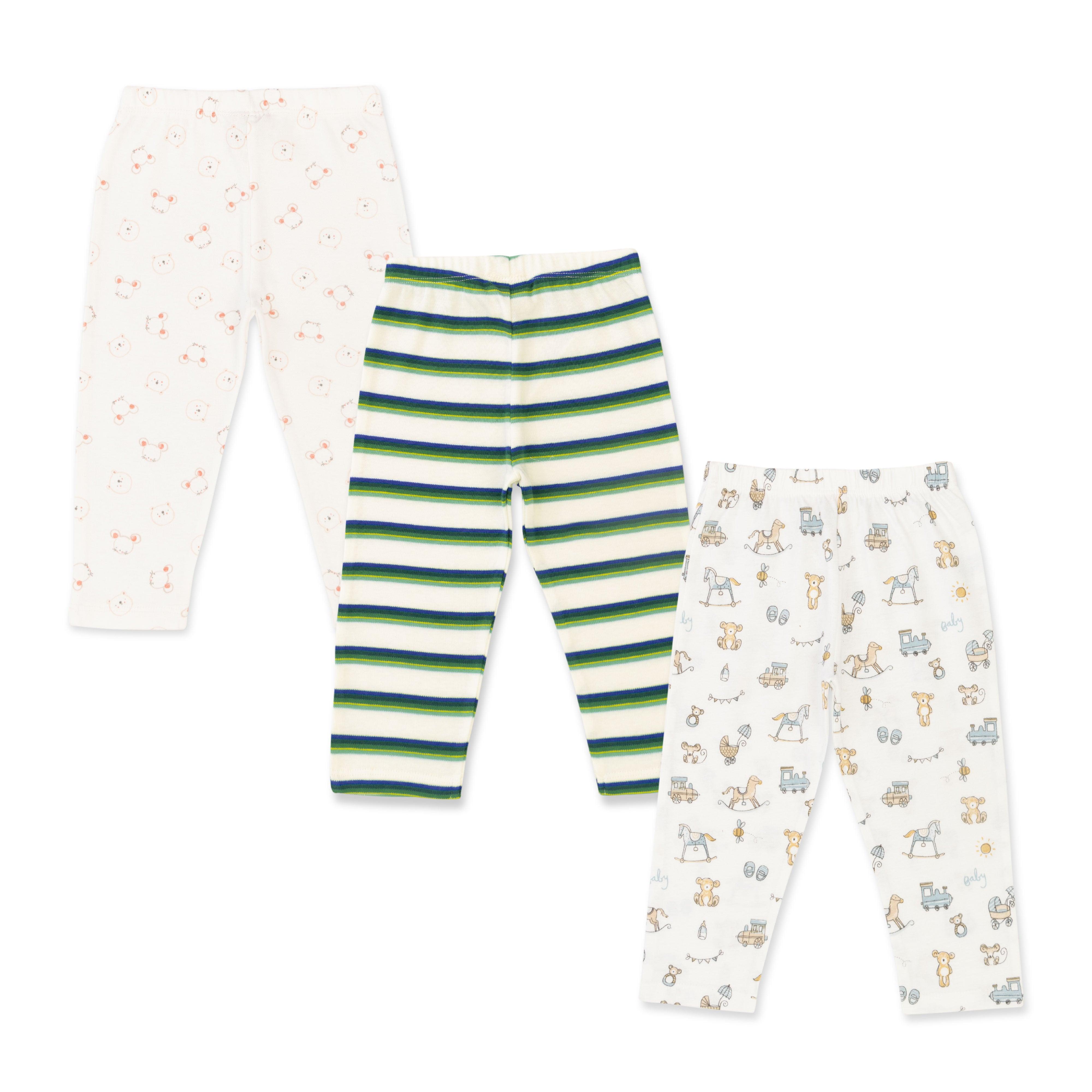 Baby Boys All Over Printed Pants Combo Pack - Juscubs