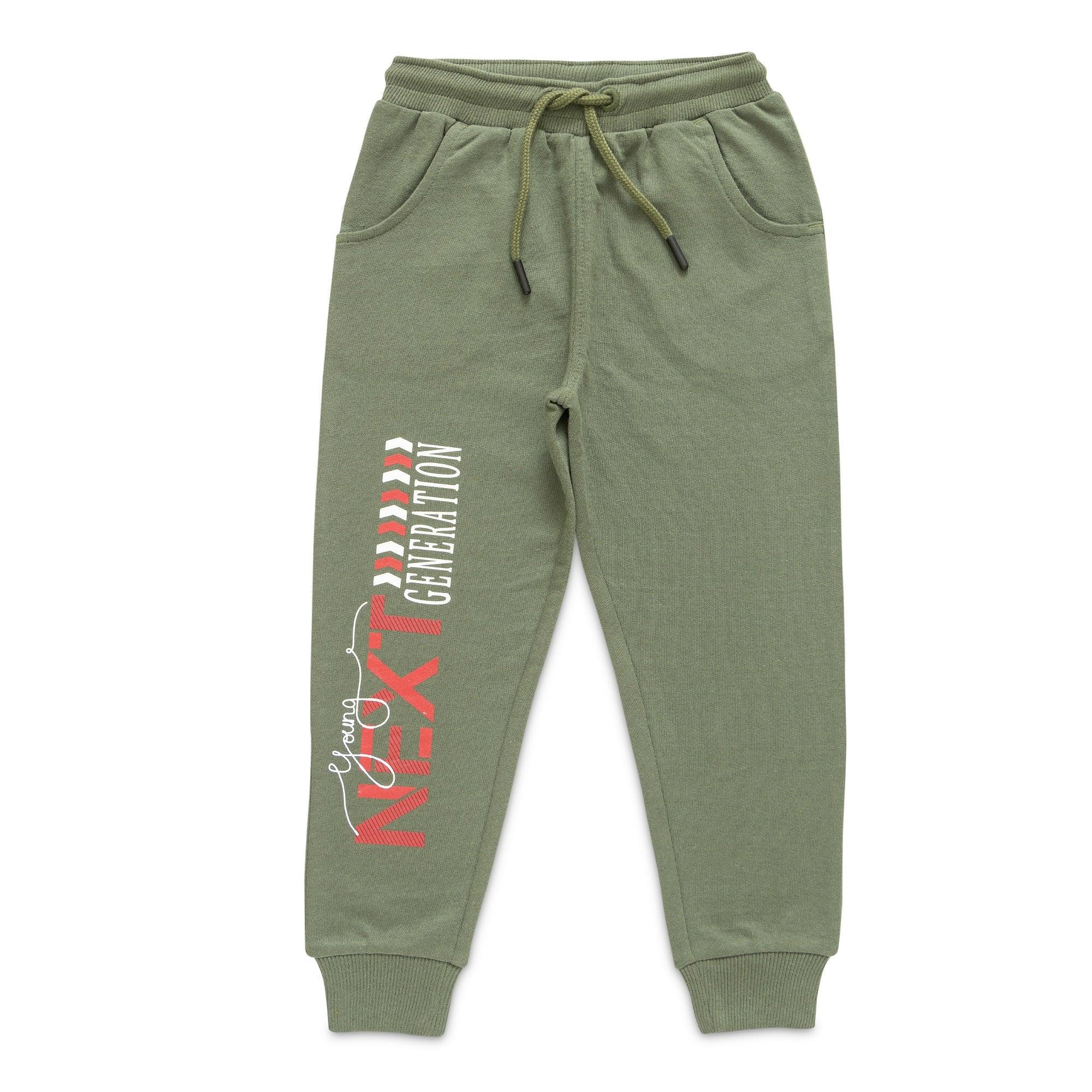 Baby Boys Cut & Sew Printed Bio Washed Track Pants Combo Pack - Juscubs