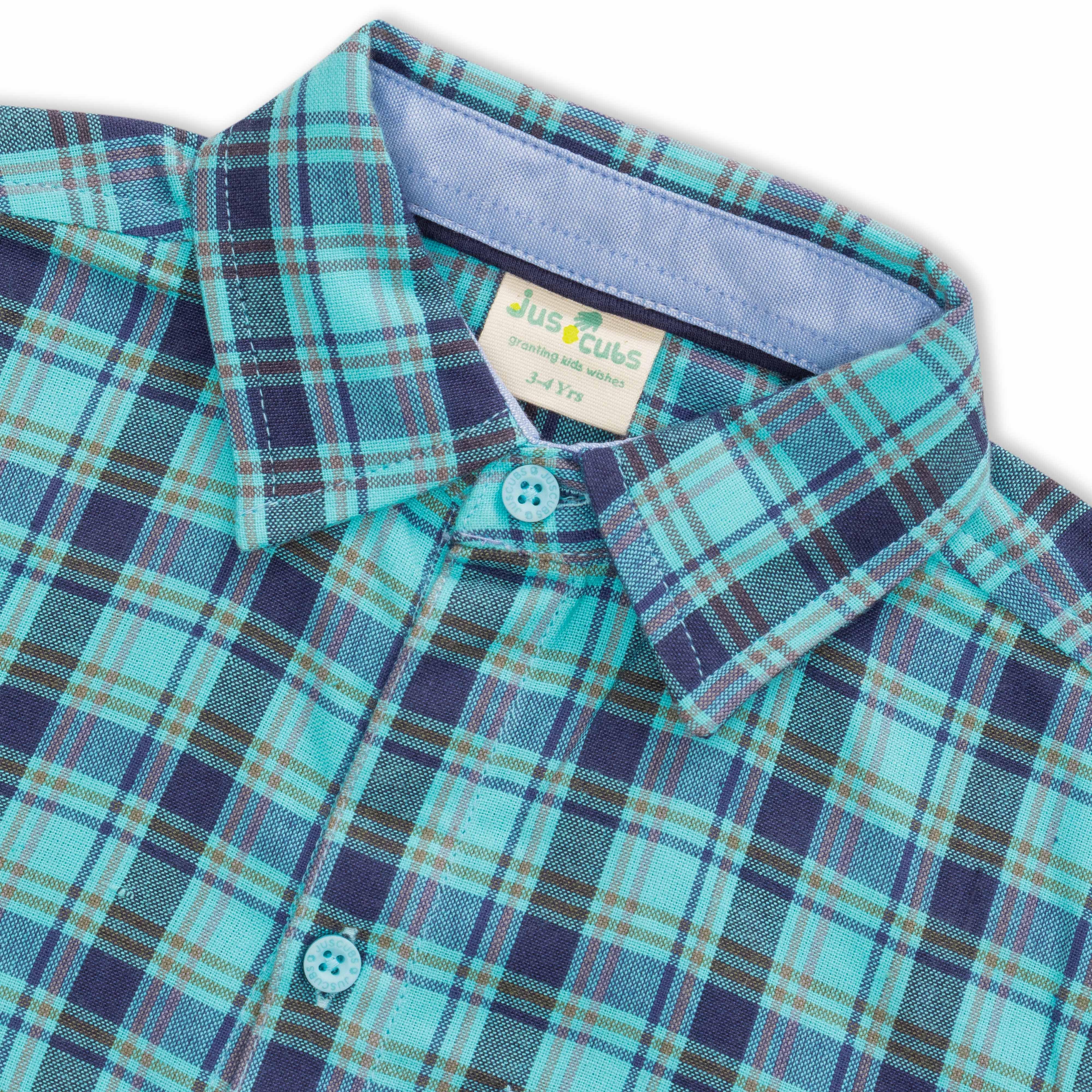 Baby Boys Full Sleeve Checked Shirt - Juscubs